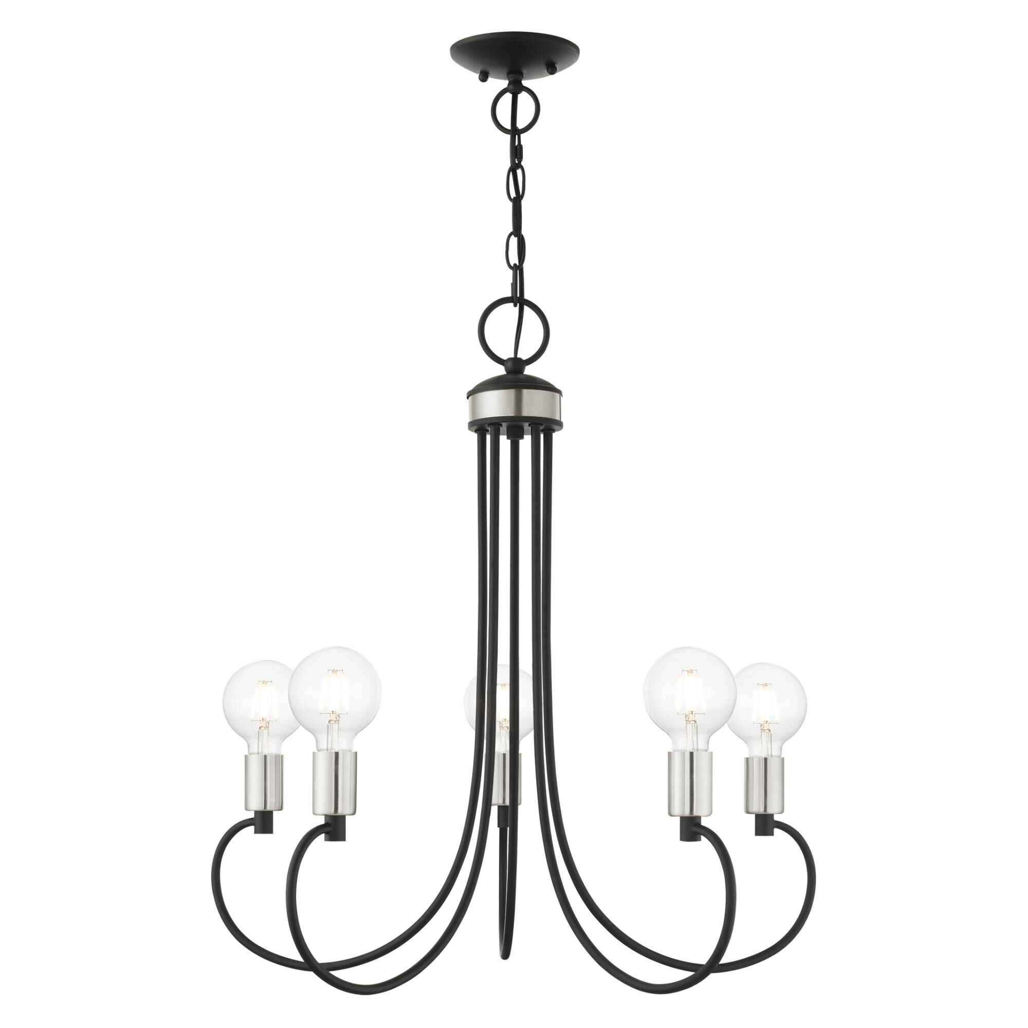 Shown in Black With Brushed Nickel Accents finish