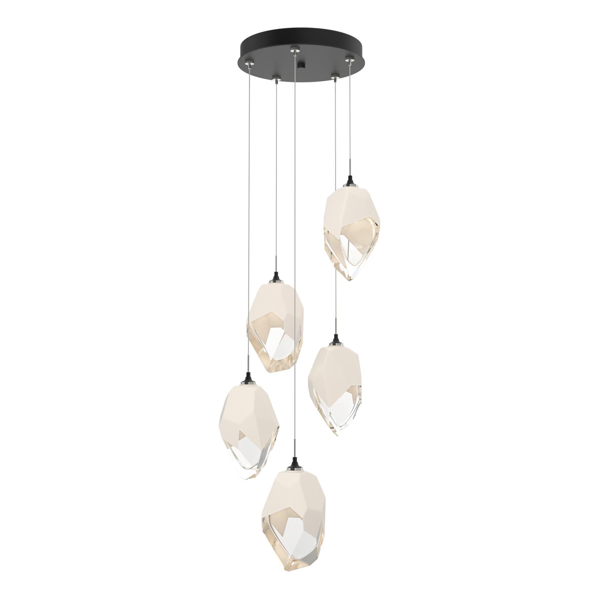 Shown in Black finish and White glass and White Glass shade