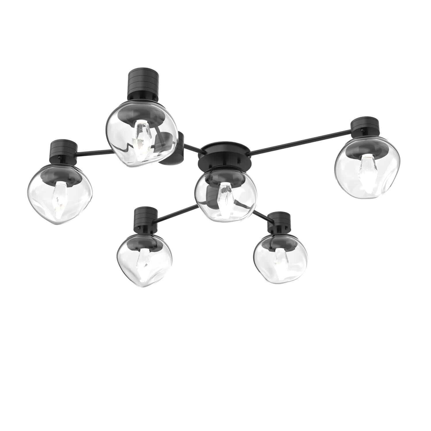 Levi Wilson Luna 37 Inch Semi Flush Mount by Hammerton Studio