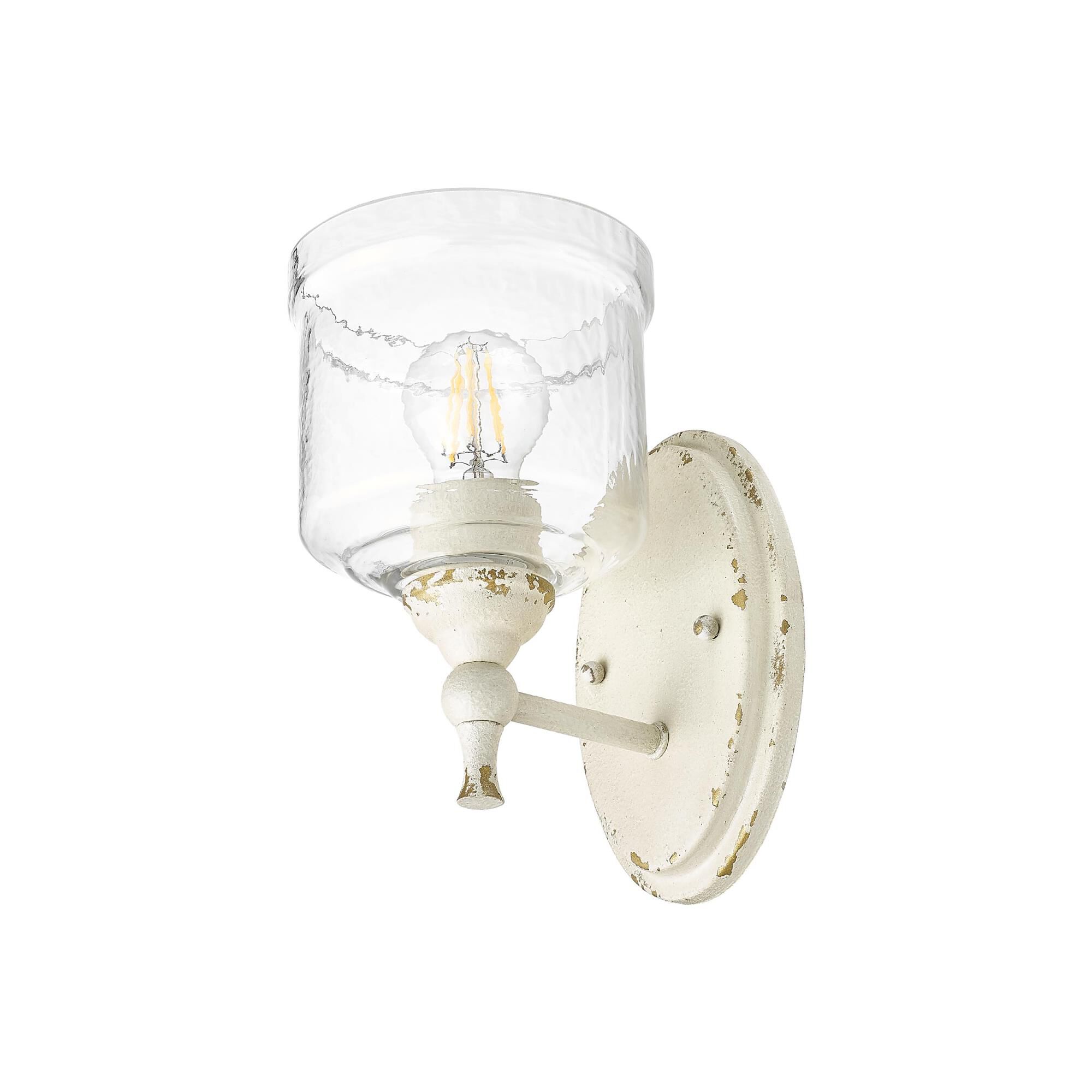 Shown in Antique Ivory finish and Hammered Water glass