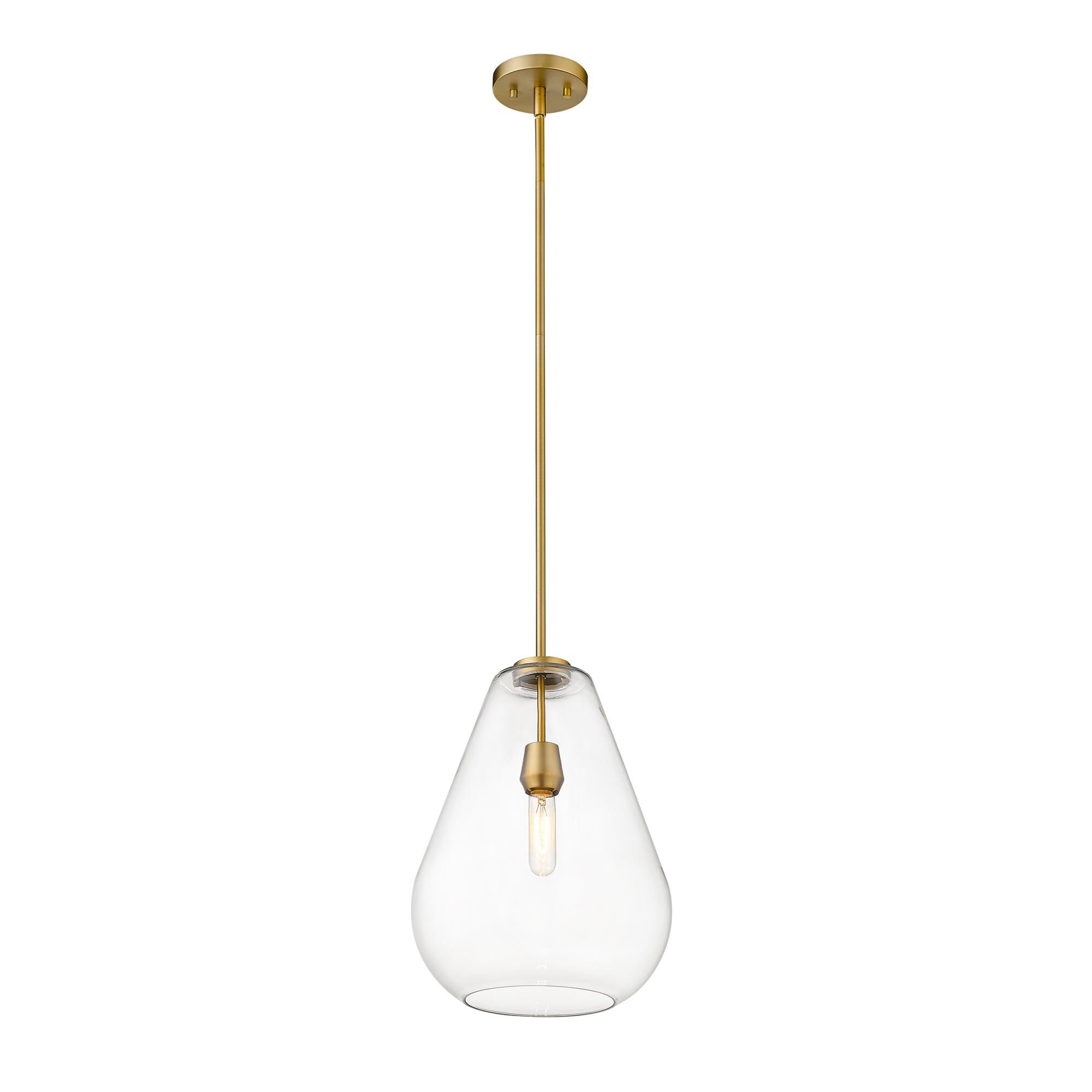 Shown in Olde Brass finish and Glass shade