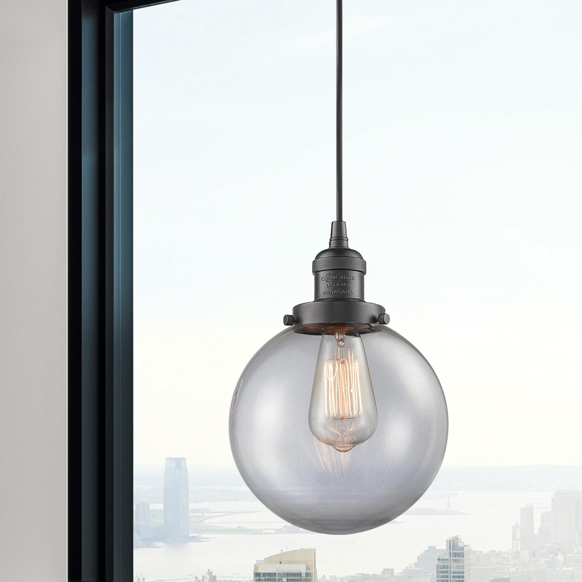 Shown in Oil Rubbed Bronze finish and Clear glass