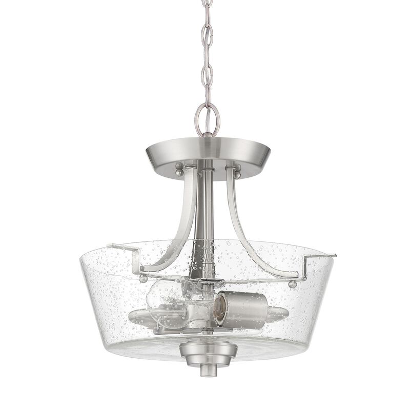 Grace 13 Inch 2 Light Semi Flush Mount by Craftmade
