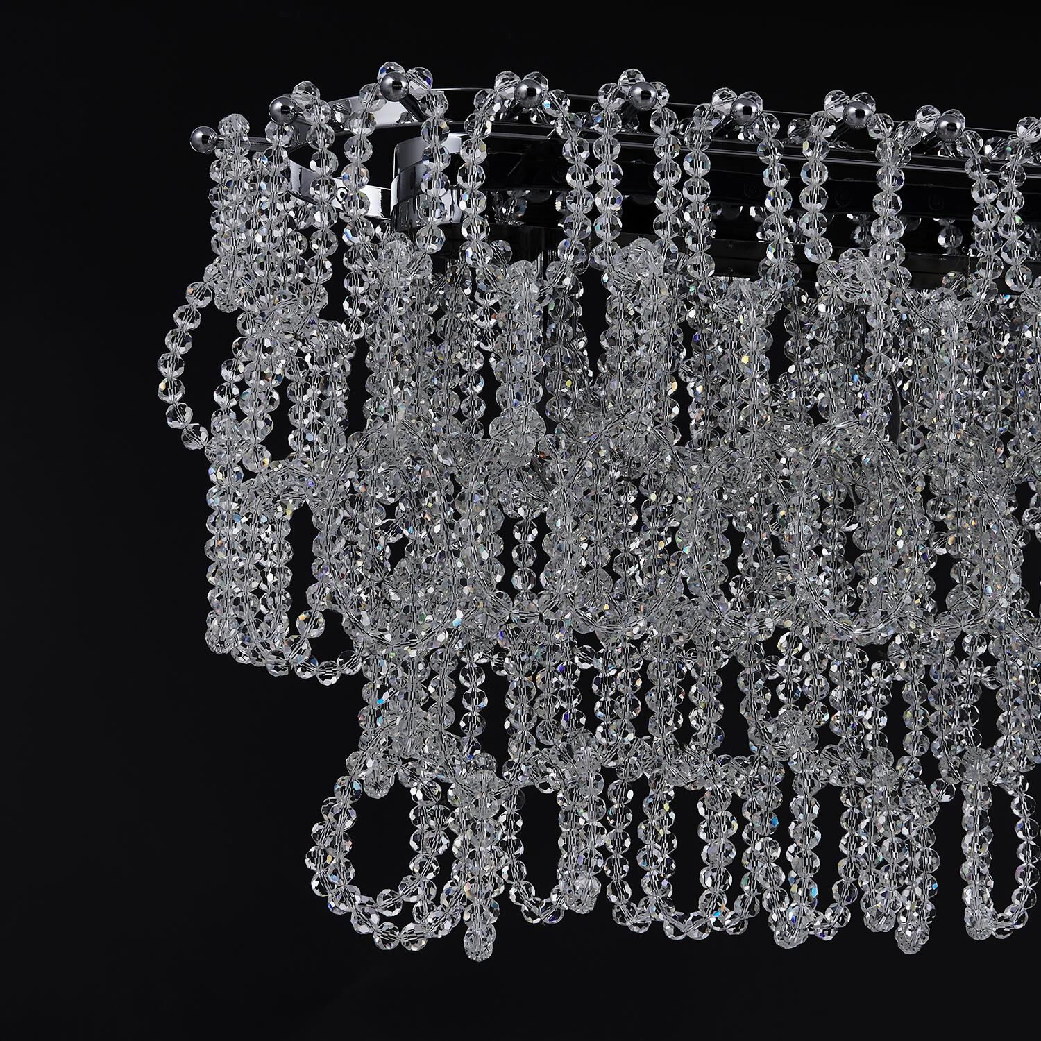 Shown in Polished Chrome finish and Firenze Clear crystal