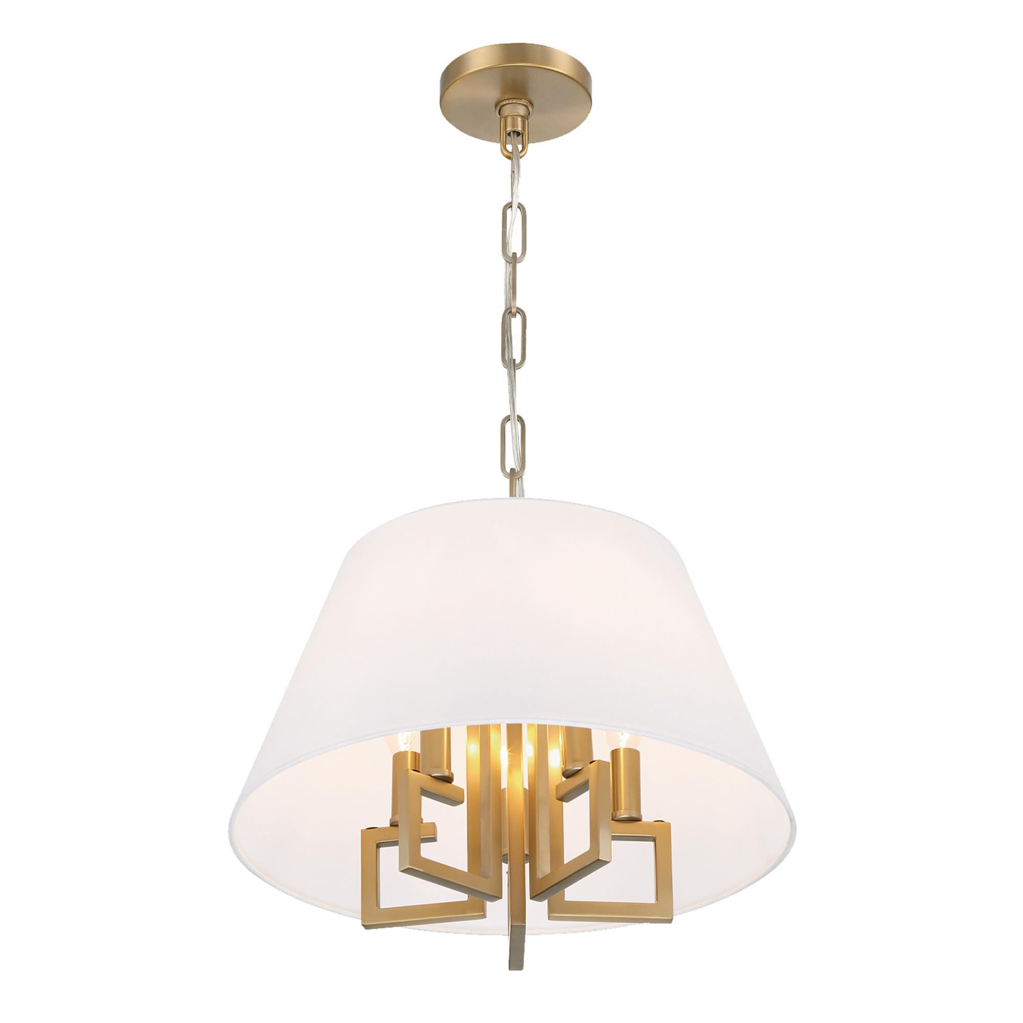 Shown in Vibrant Gold finish and Silk glass and Silk shade