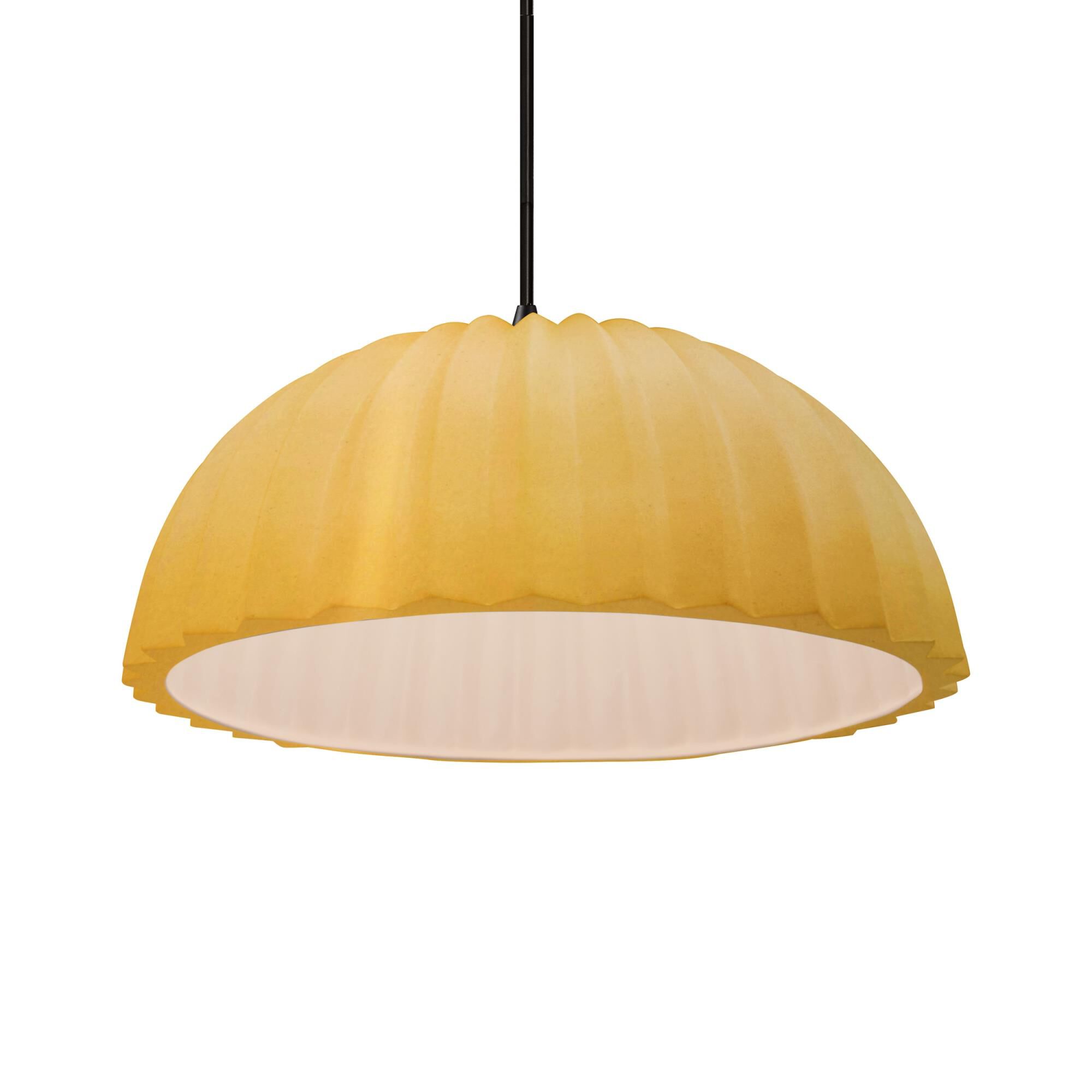 Pleated Dome 13 Inch Large Pendant by Justice Design Group