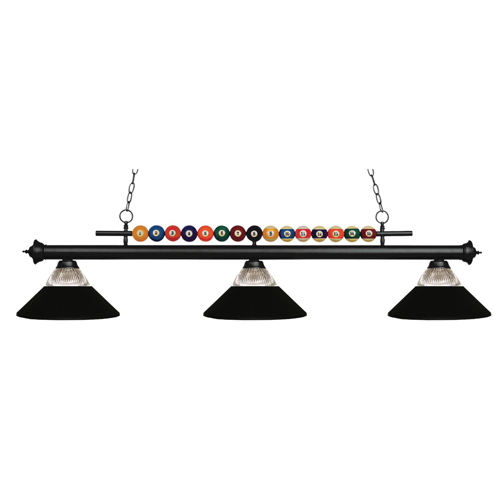 Shown in Matte Black finish and + Steel glass and Glass + Steel shade
