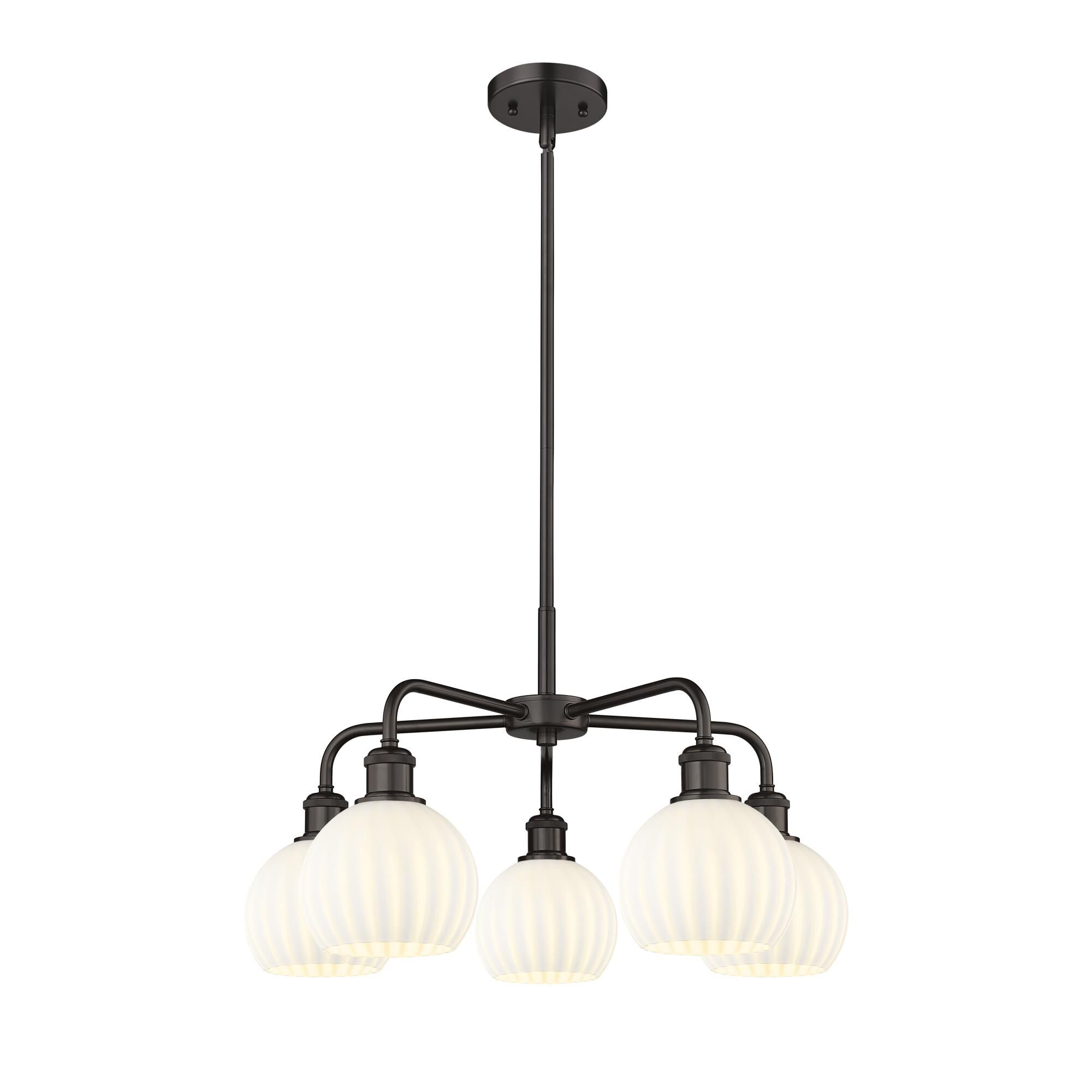 Bruno Marashlian White Venetian 24 Inch Chandelier by Innovations Lighting