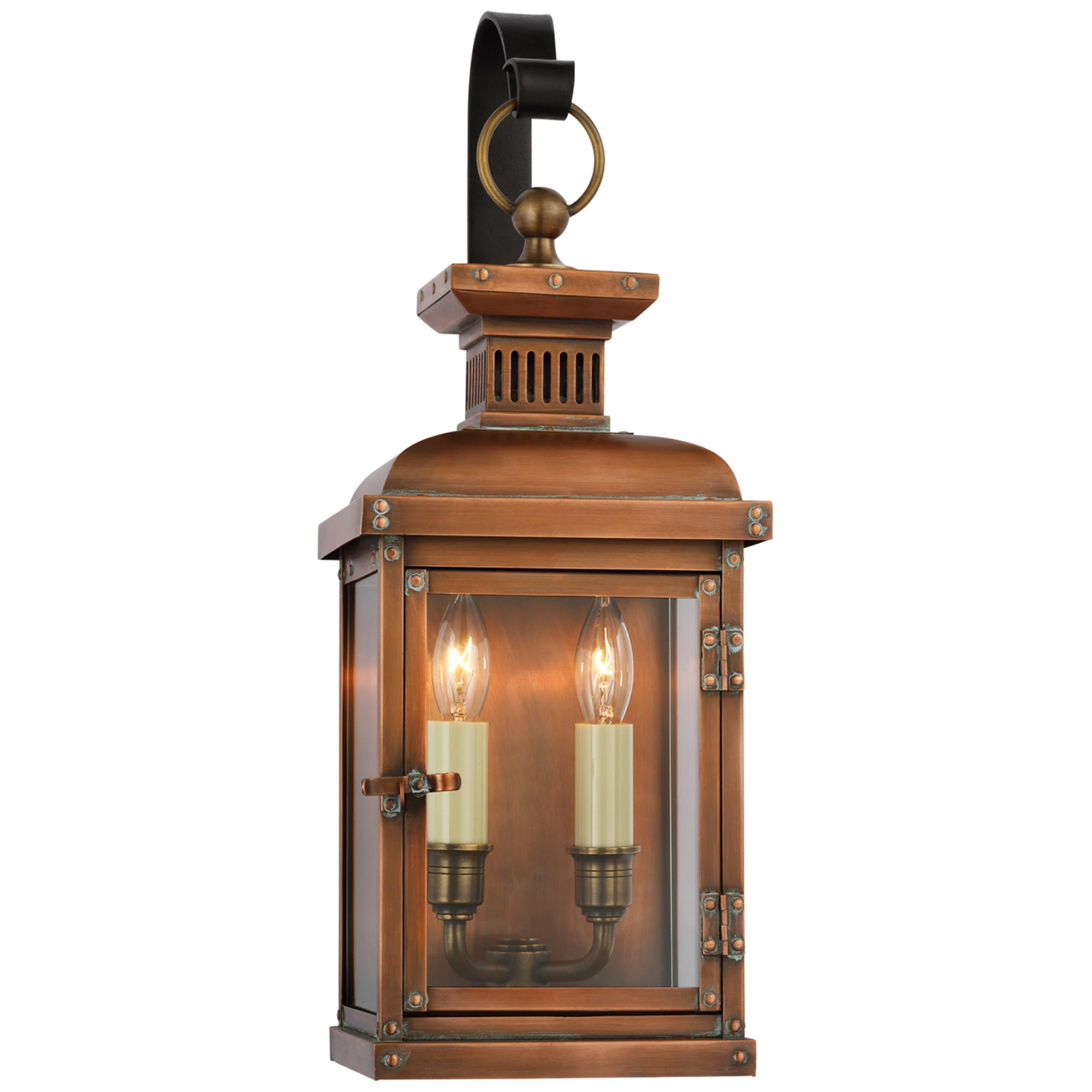 Shown in Natural Copper finish and Clear glass