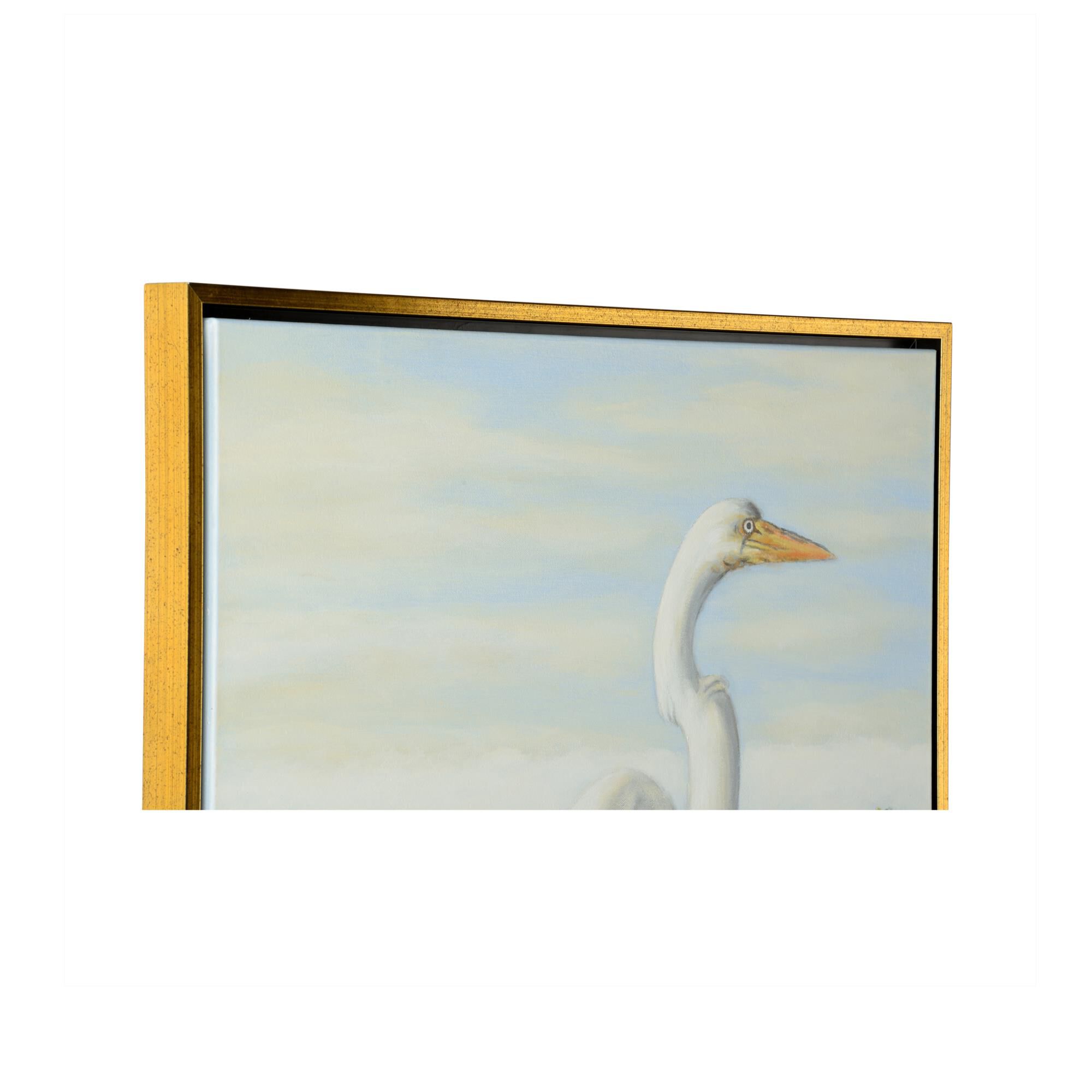 White Egret Painting by Chelsea House