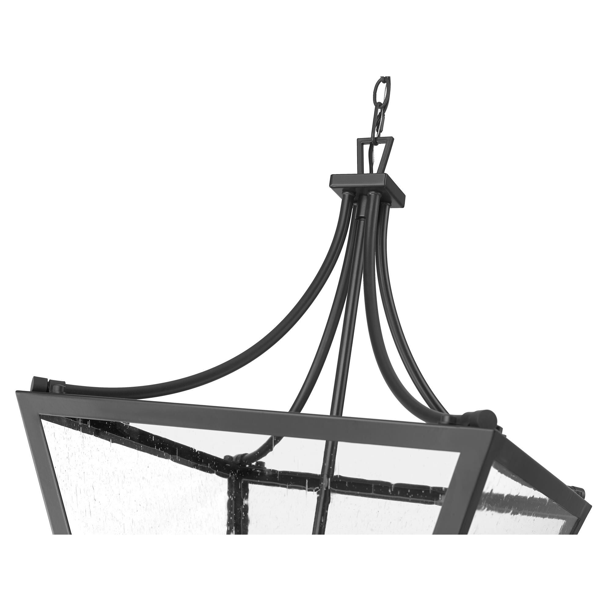 Shown in Iron Ore finish and Clear Seedy glass