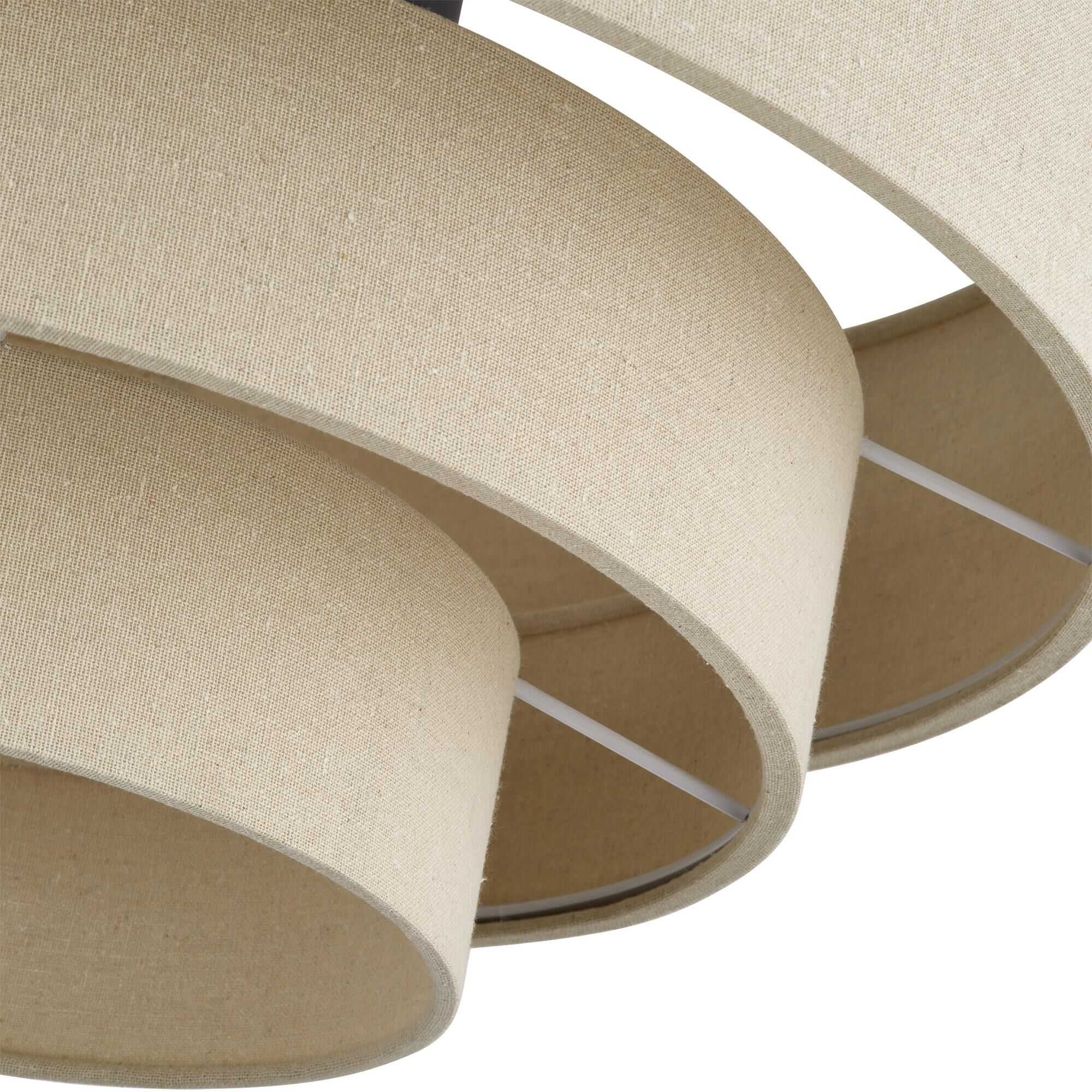 Shown in Bronze finish and Hand Crafted Parchment Color Hardback Fabric shade