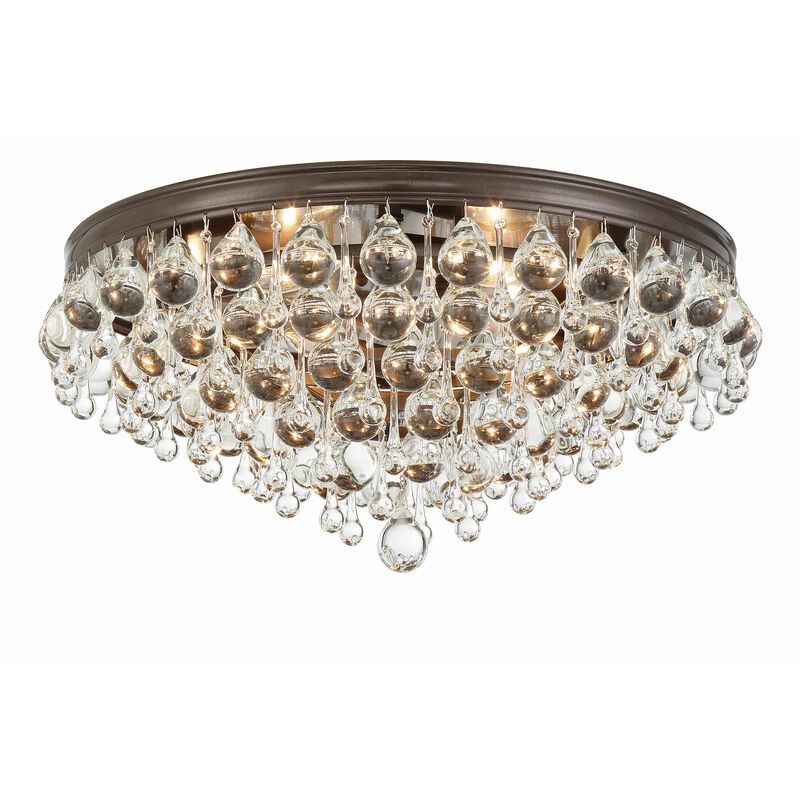 Calypso 20 Inch 6 Light Flush Mount by Crystorama