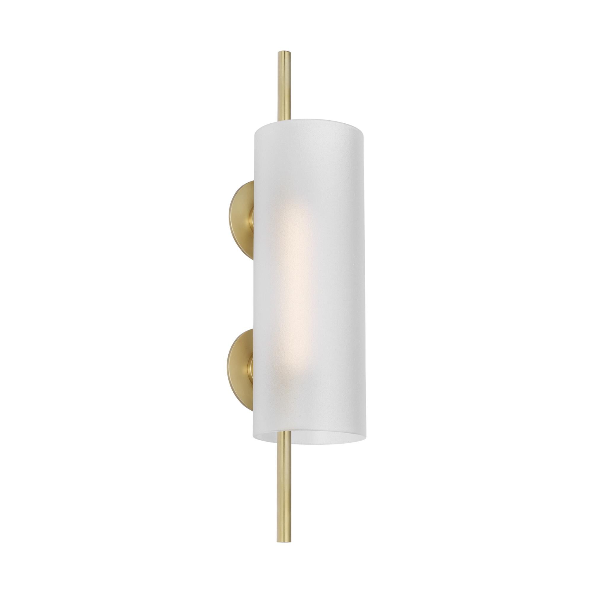 Shown in Hand-Rubbed Antique Brass finish and Etched glass