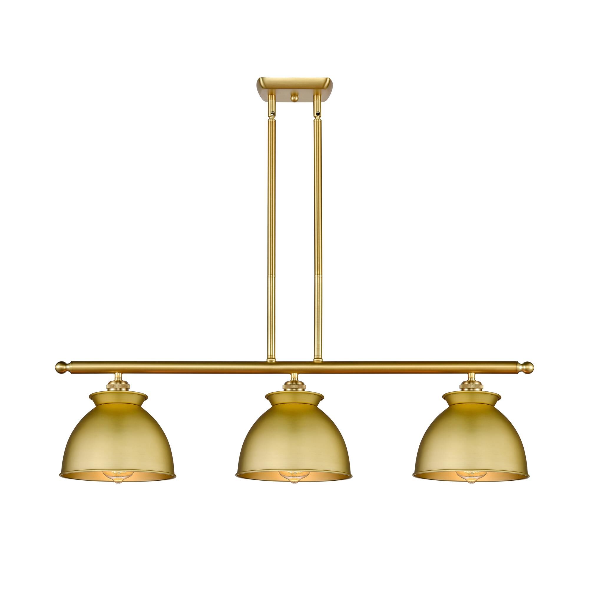 Shown in Satin Gold finish and Satin Gold shade