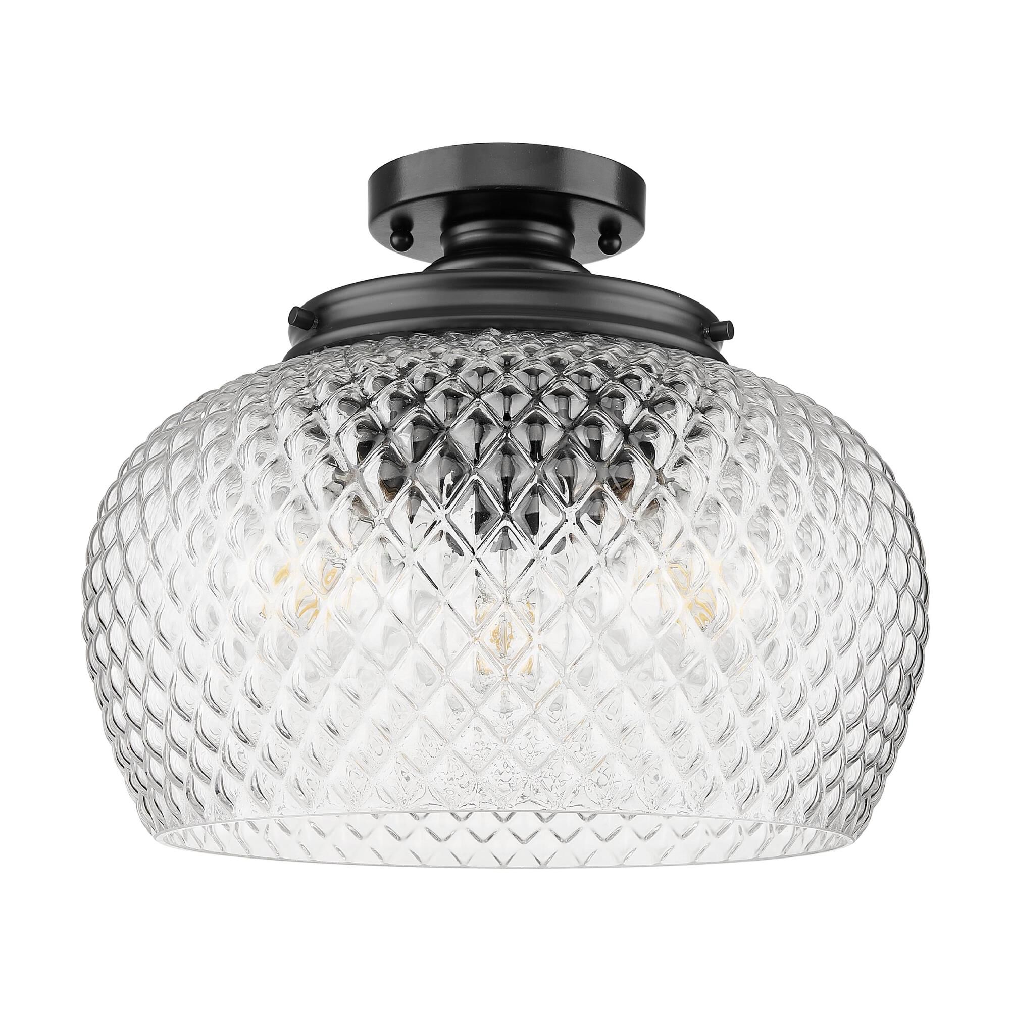 Shown in Matte Blake finish and Clear glass