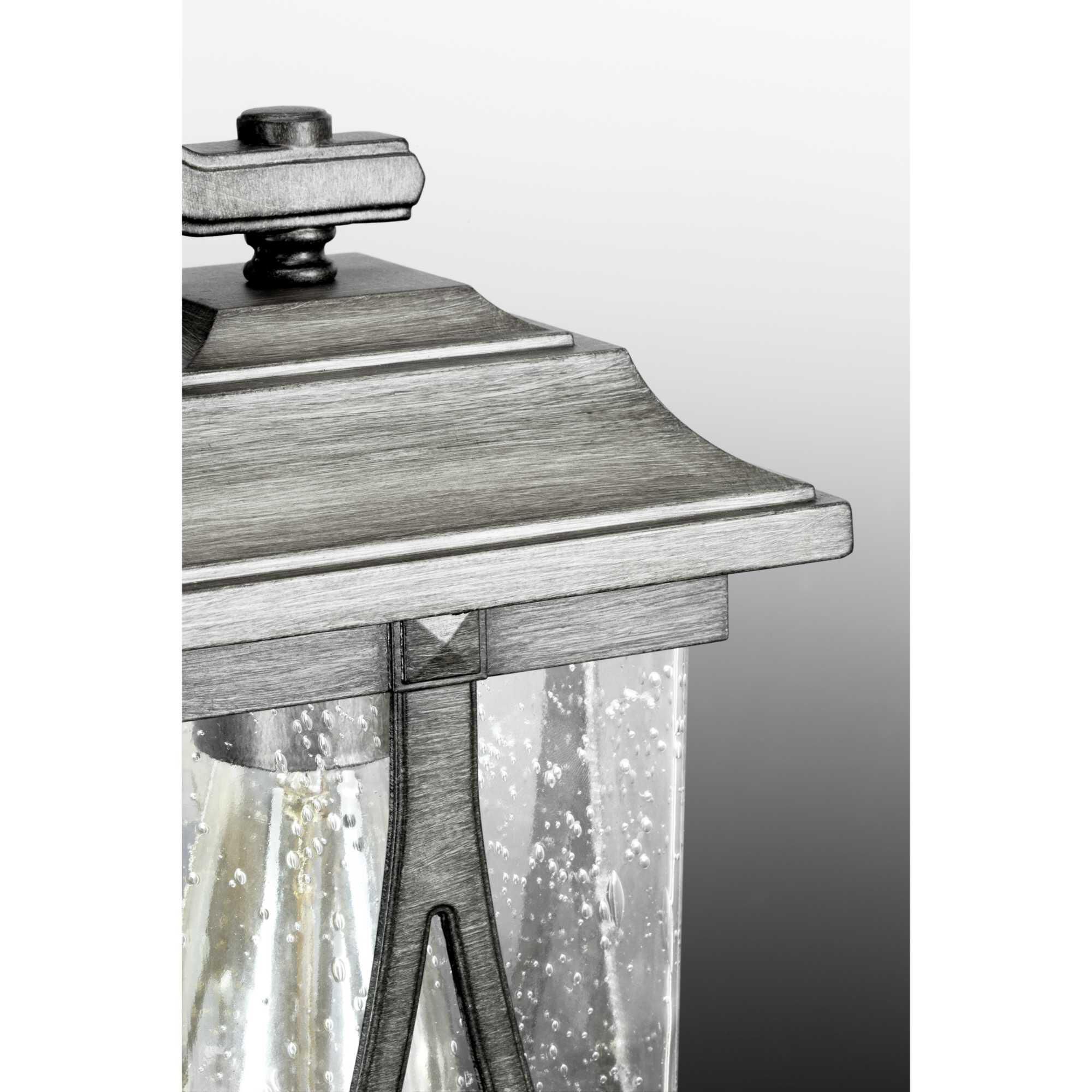 Shown in Antique Pewter finish and Clear Seeded glass