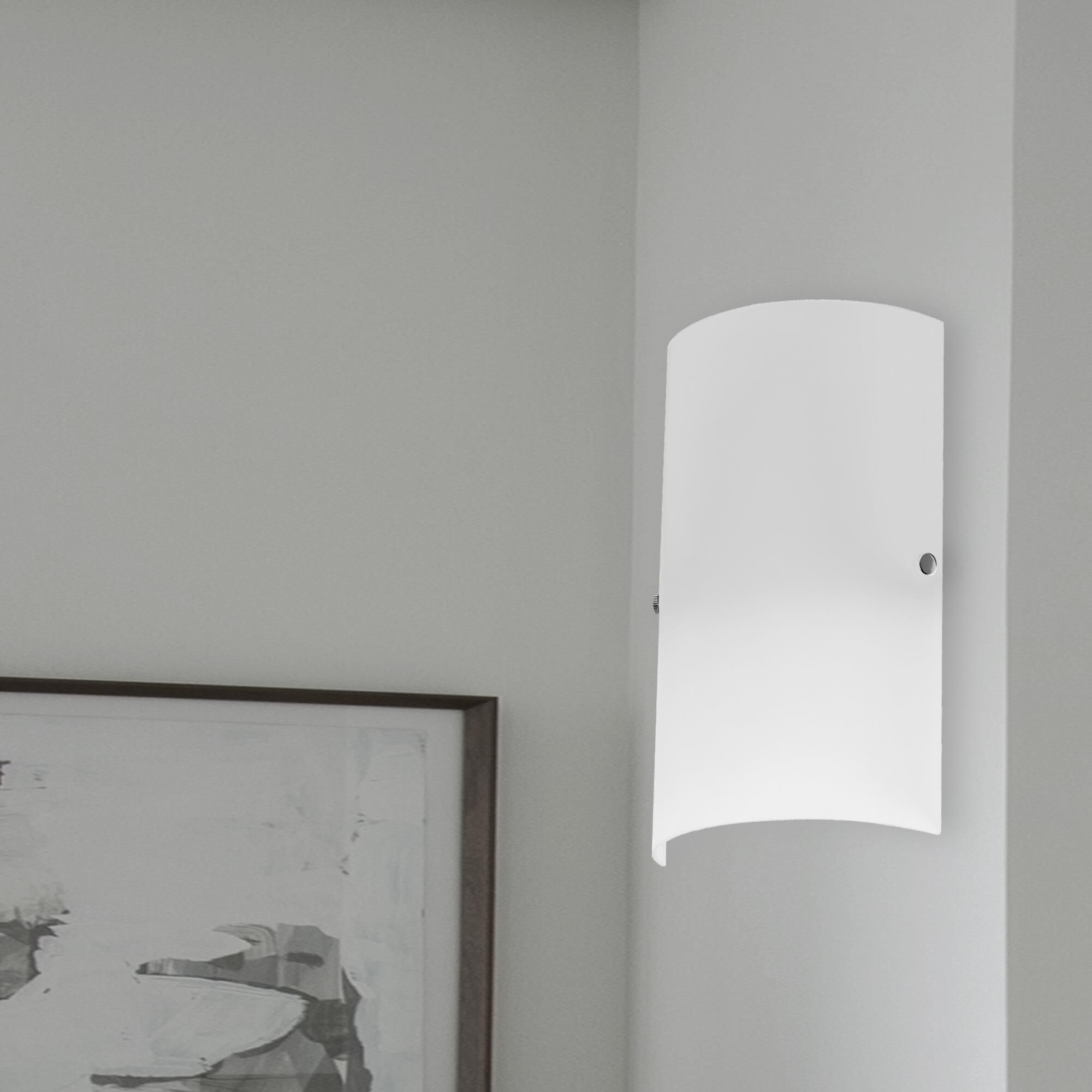 Shown in White and Satin Chrome finish and White Cylinder glass