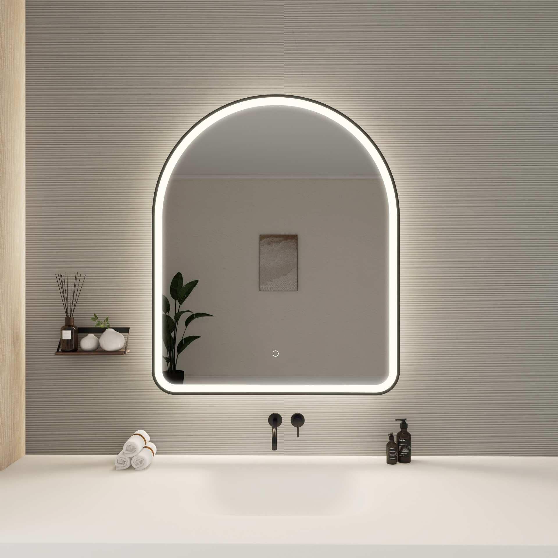 Harmoni 42 Inch Arched LED Lighted Mirror by Elegant Decor