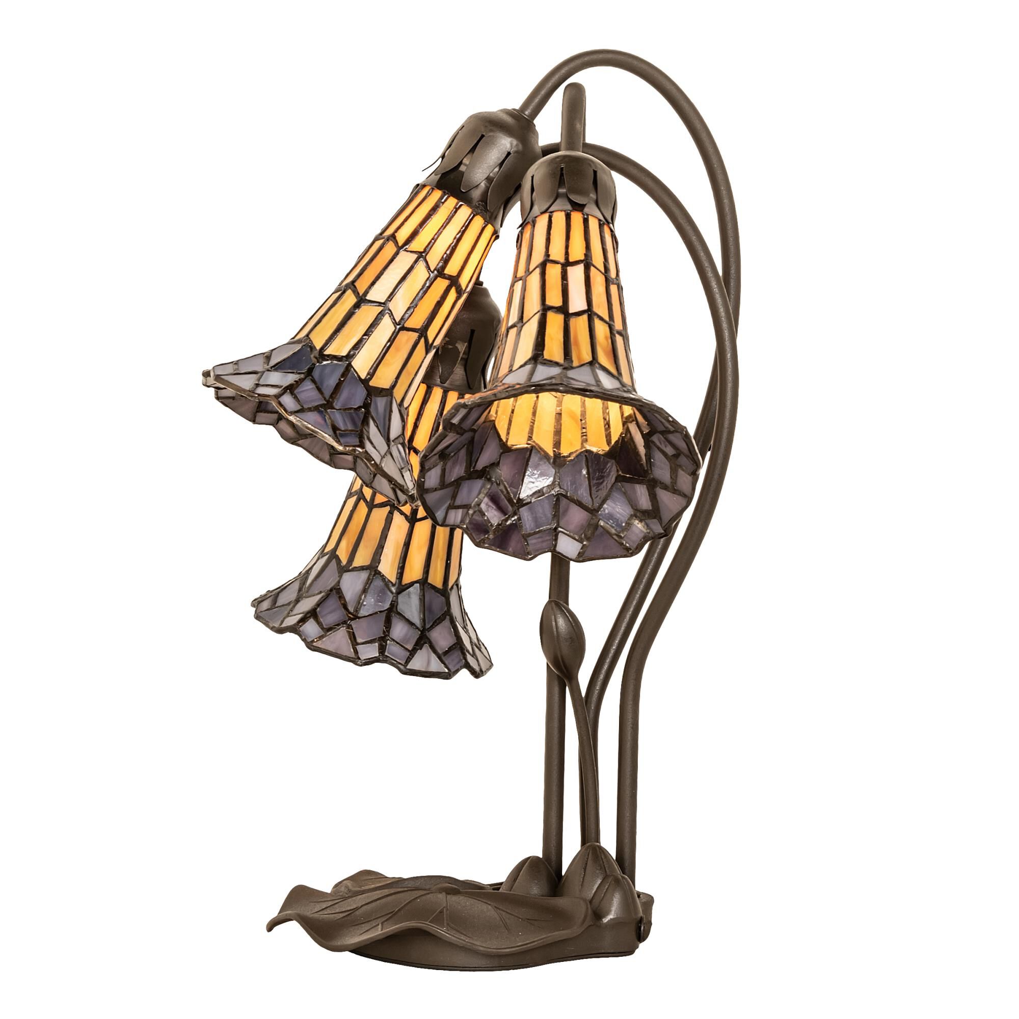 Stained Glass Pond Lily 16 Inch Accent Lamp by Meyda Lighting