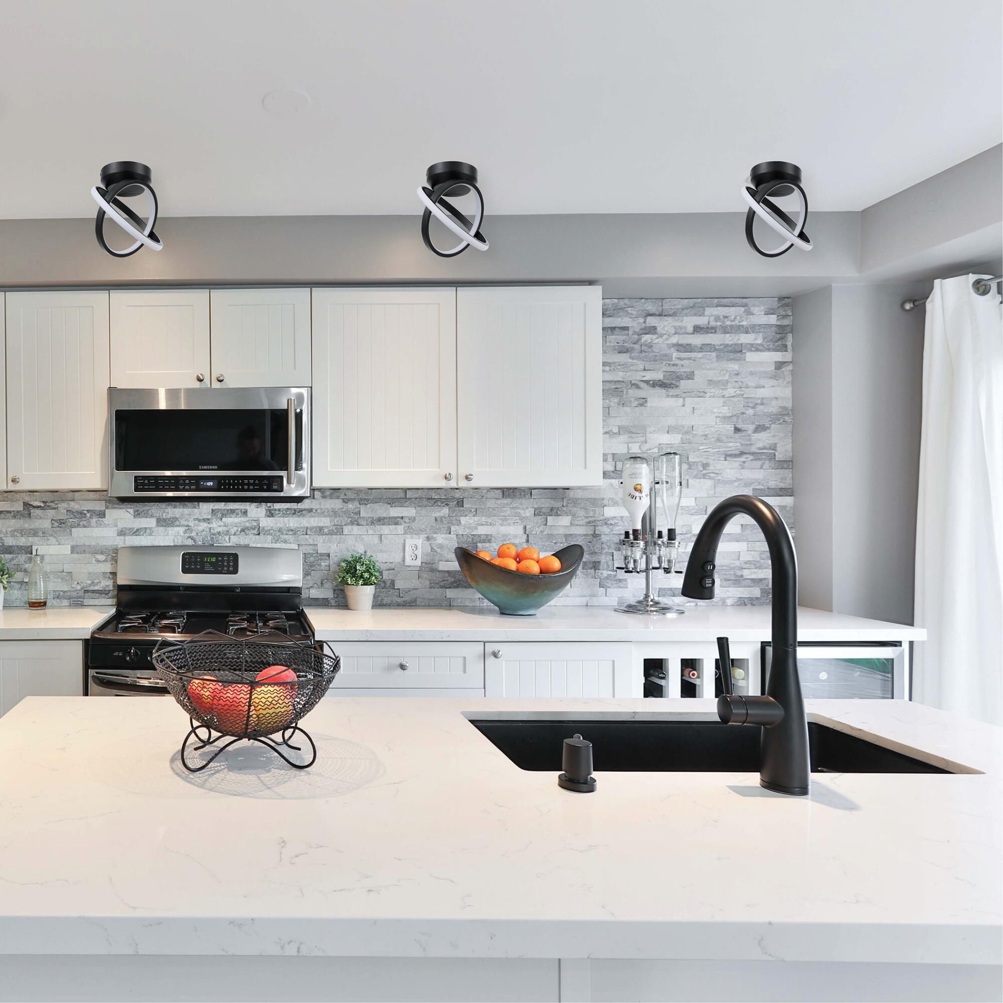 Philo 6 Inch 1 Light LED Semi Flush Mount by Dainolite