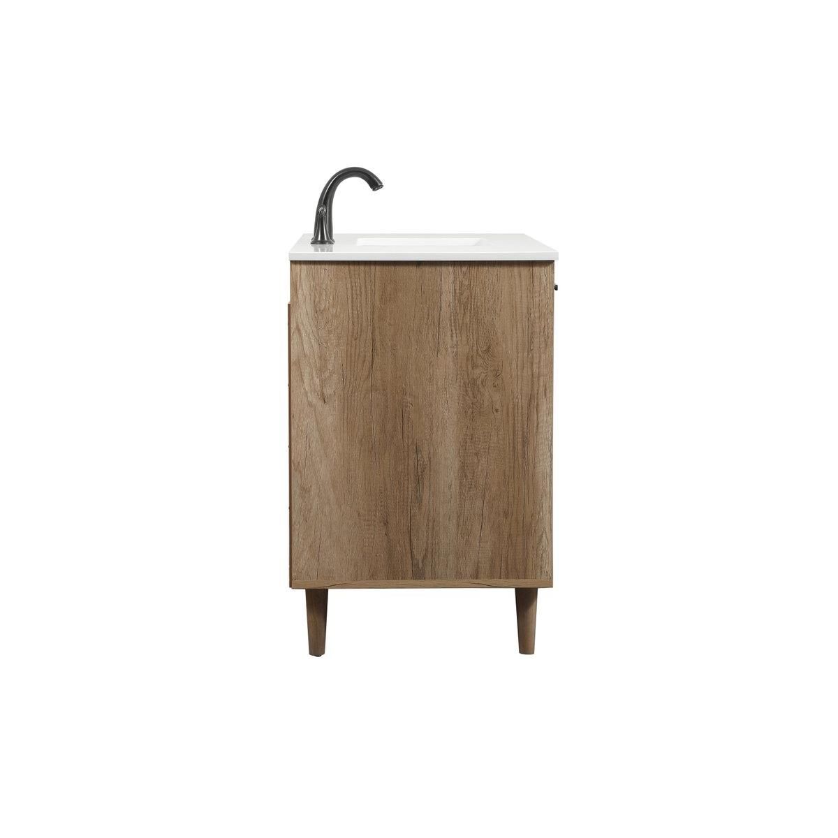 Shown in Natural Oak finish and Without Backsplash accent