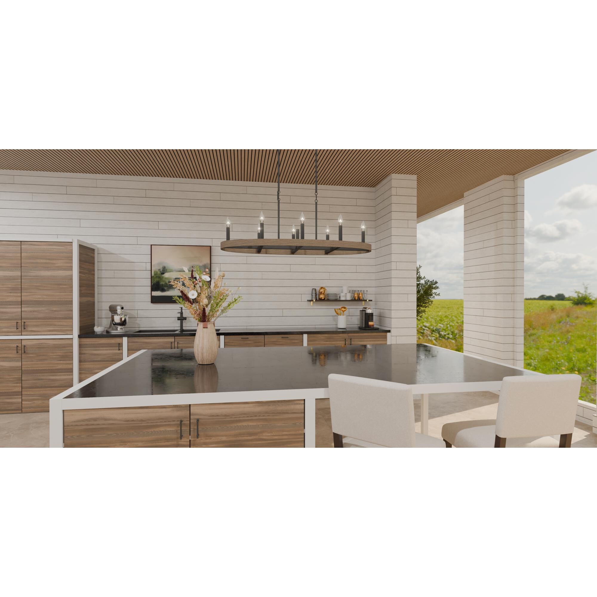 Hendrix 42 Inch 9 Light Linear Suspension Light by Quoizel