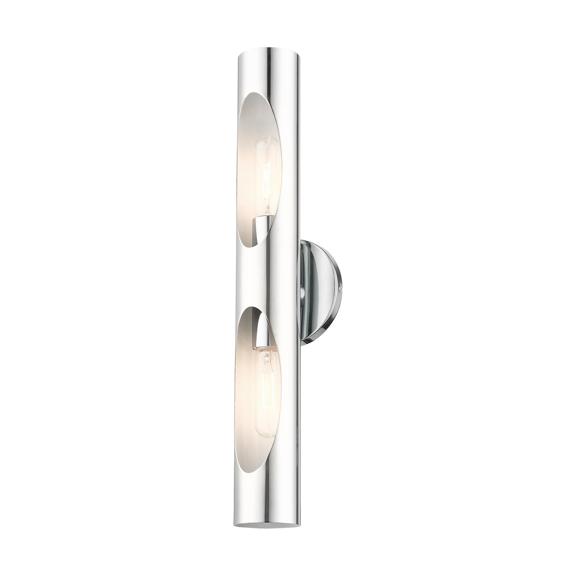 Shown in Polished Chrome finish and Hand Welded Polished Chrome  With Shiny White Finish Inside shade