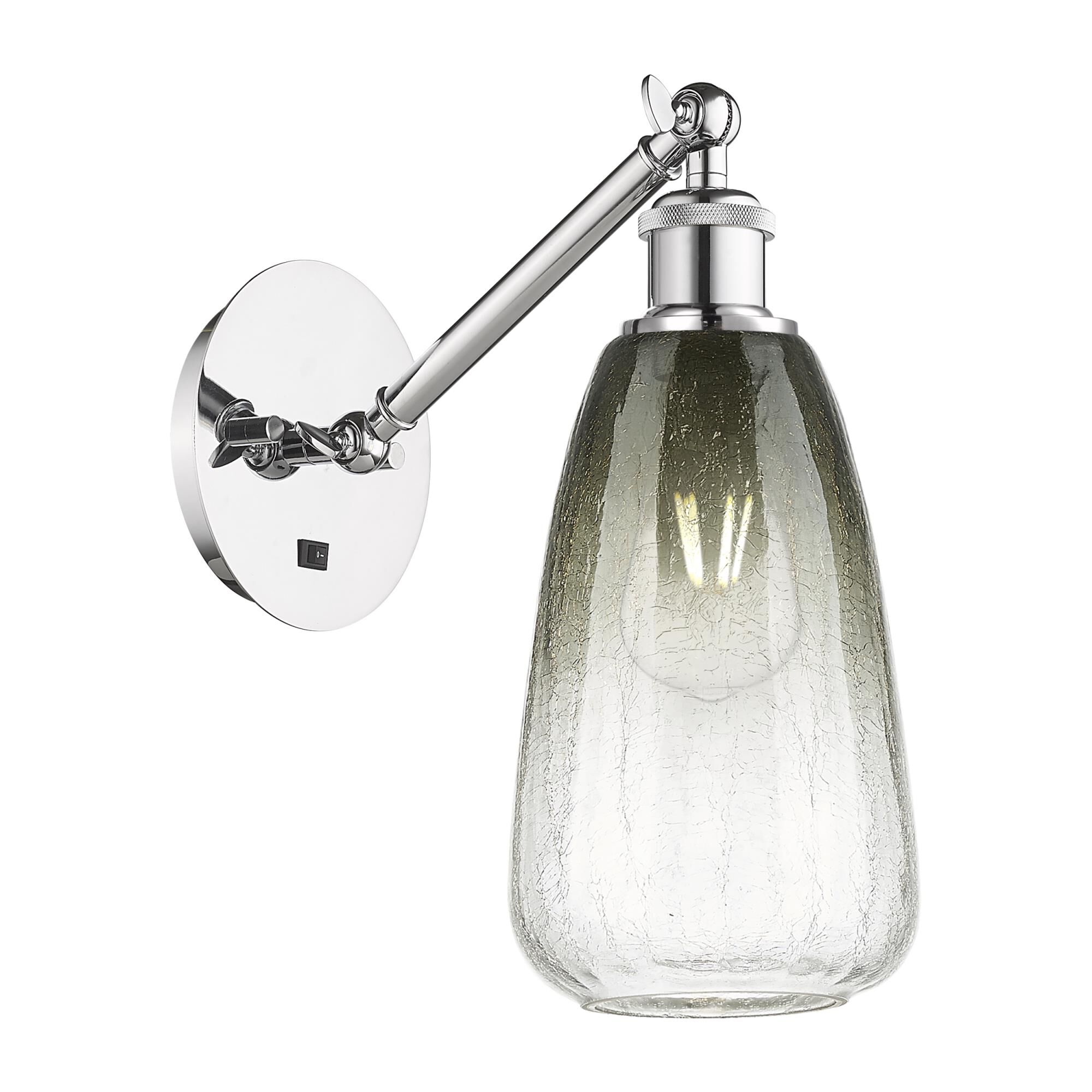 Shown in Polished Chrome finish and Slate glass