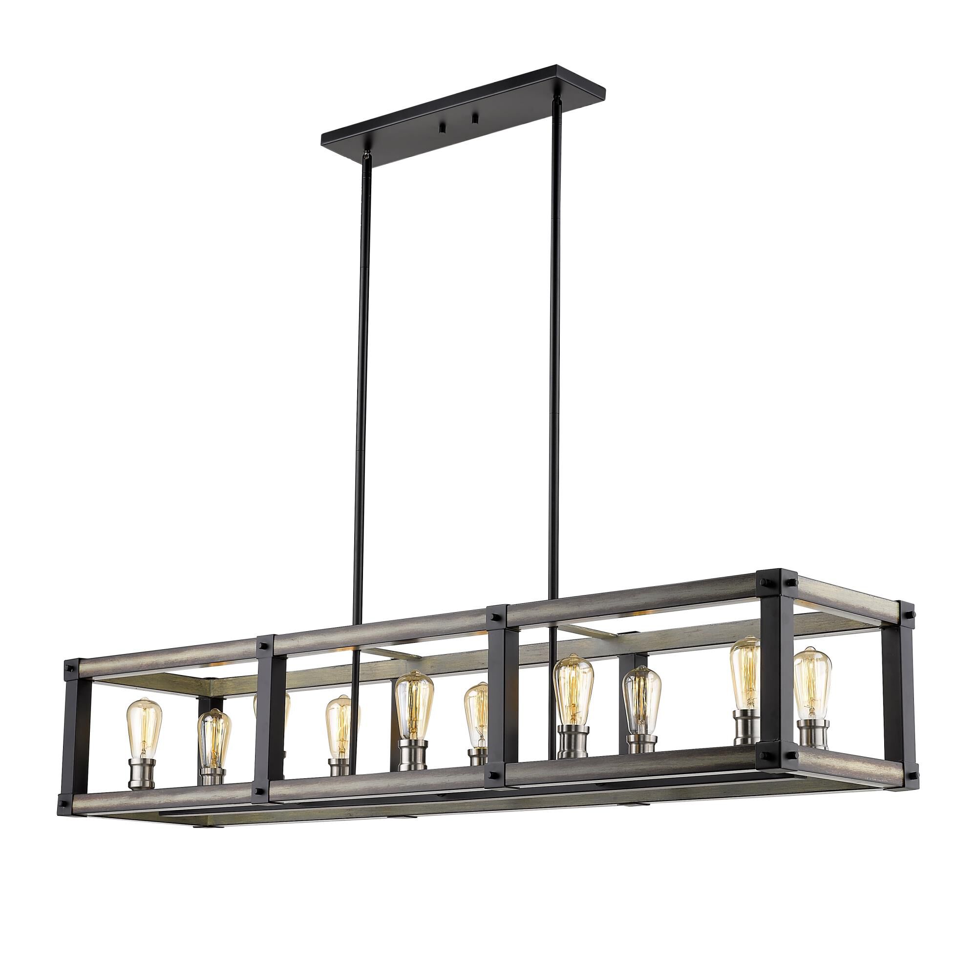 Shown in Ashen Barnboard finish and --- glass and --- shade