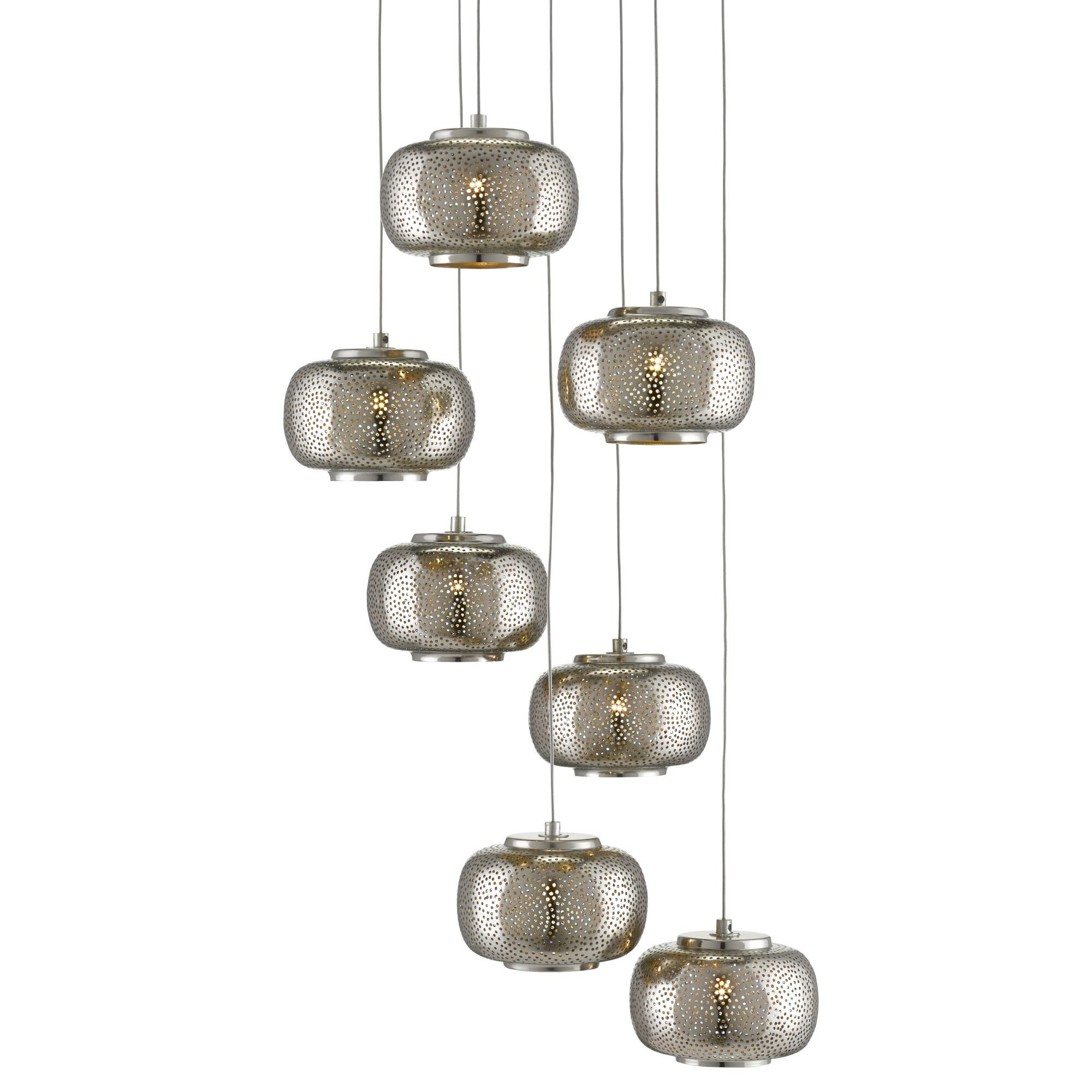 Pepper 7 Light LED Multi Light Pendant by Currey and Company