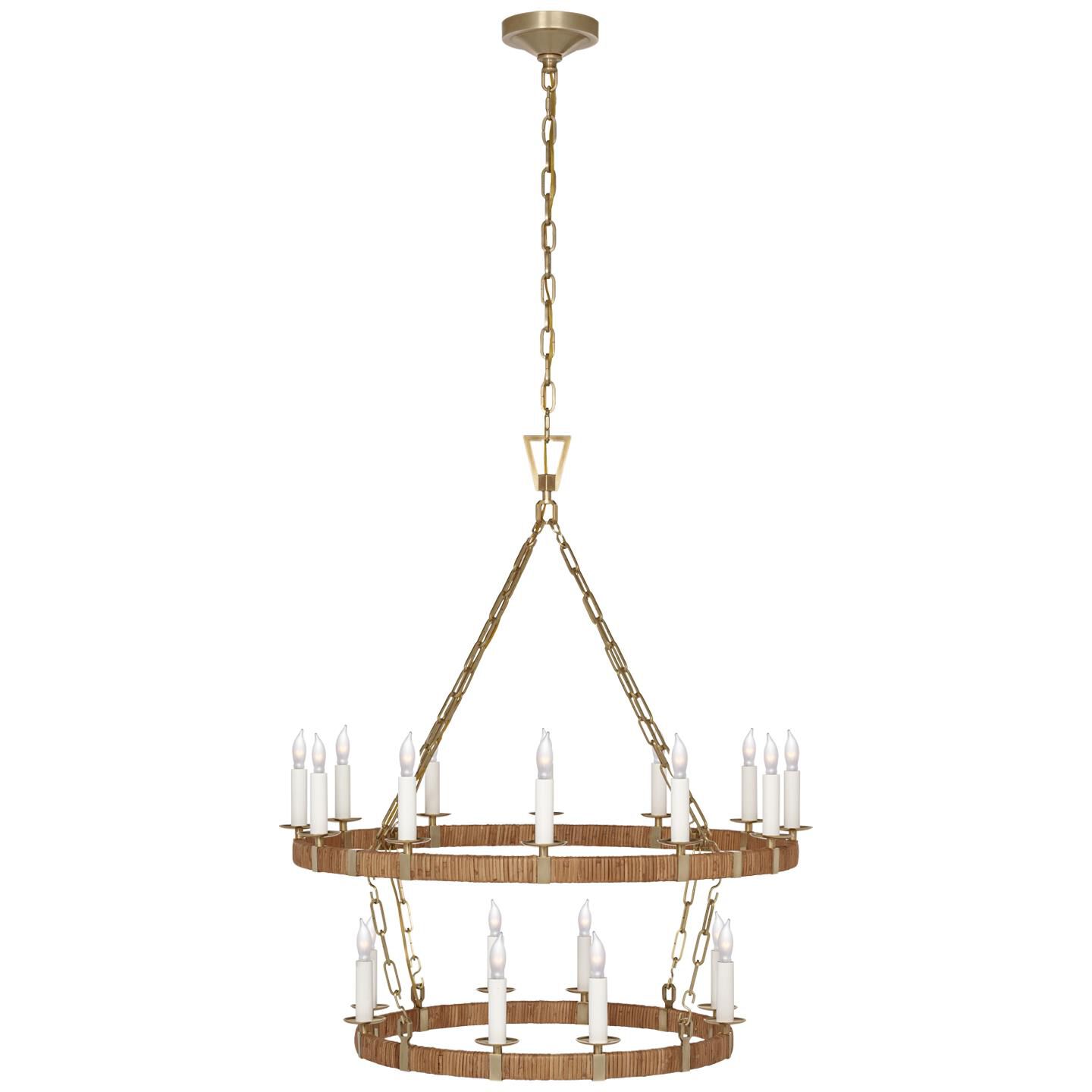 Chapman & Myers Darlana Wrapped 31 Inch 20 Light LED Chandelier by Visual Comfort Signature Collection