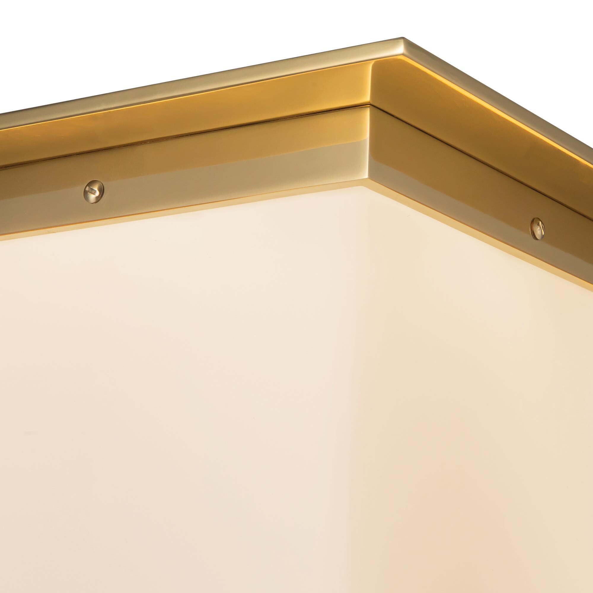 Shown in Patina Brass finish and Matte Opal glass