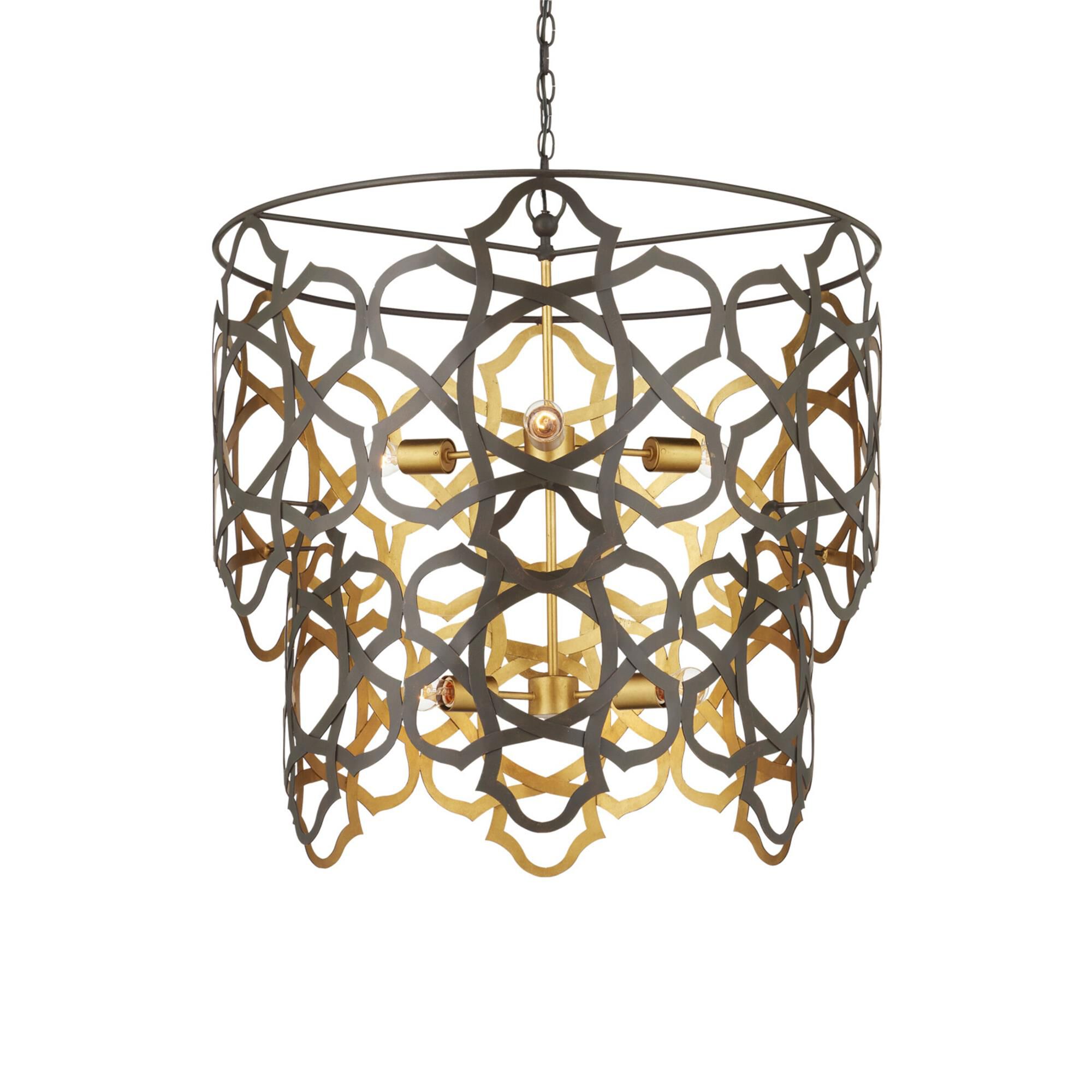 Mauresque 32 Inch 6 Light Chandelier,