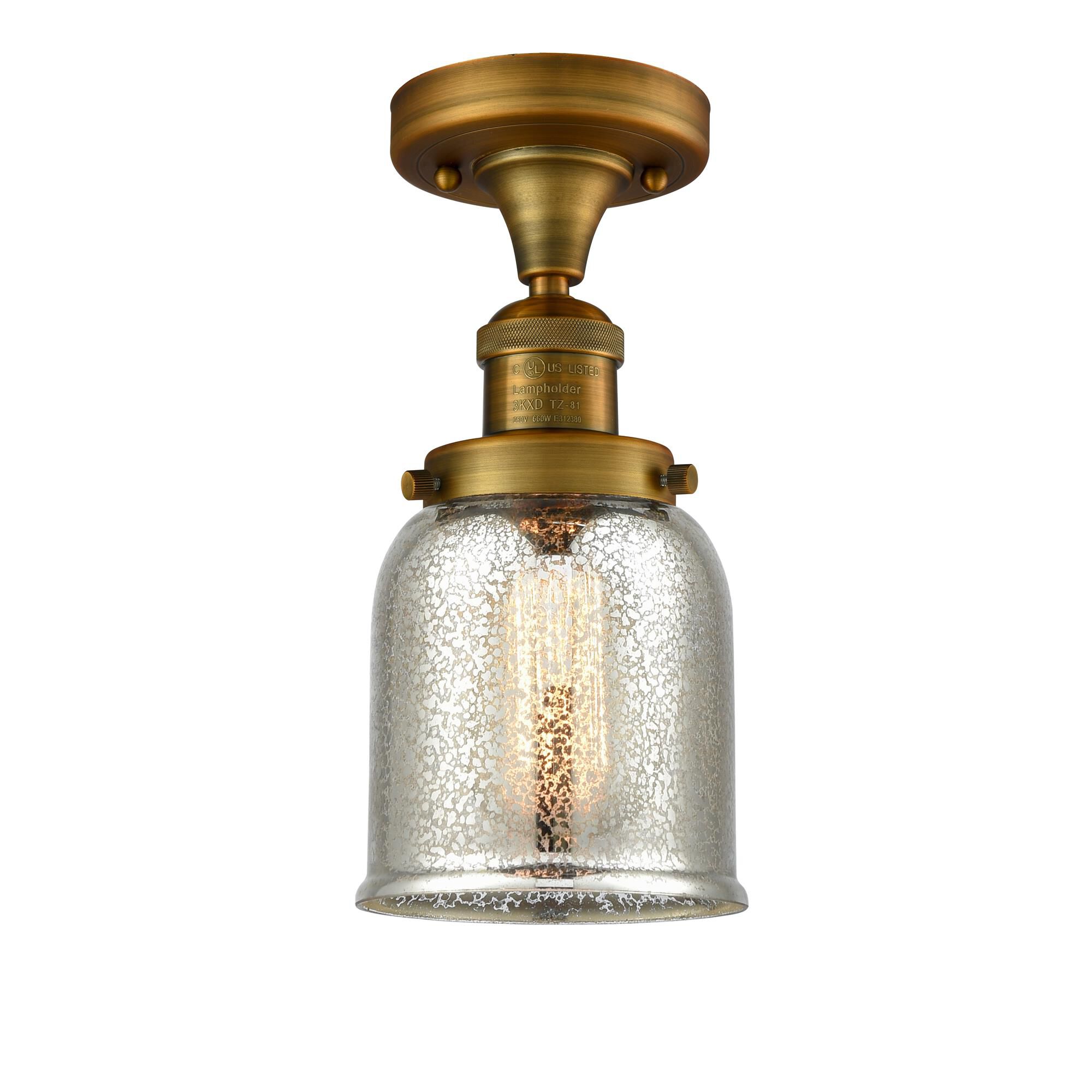 Shown in Brushed Brass finish and Silver Mercury glass