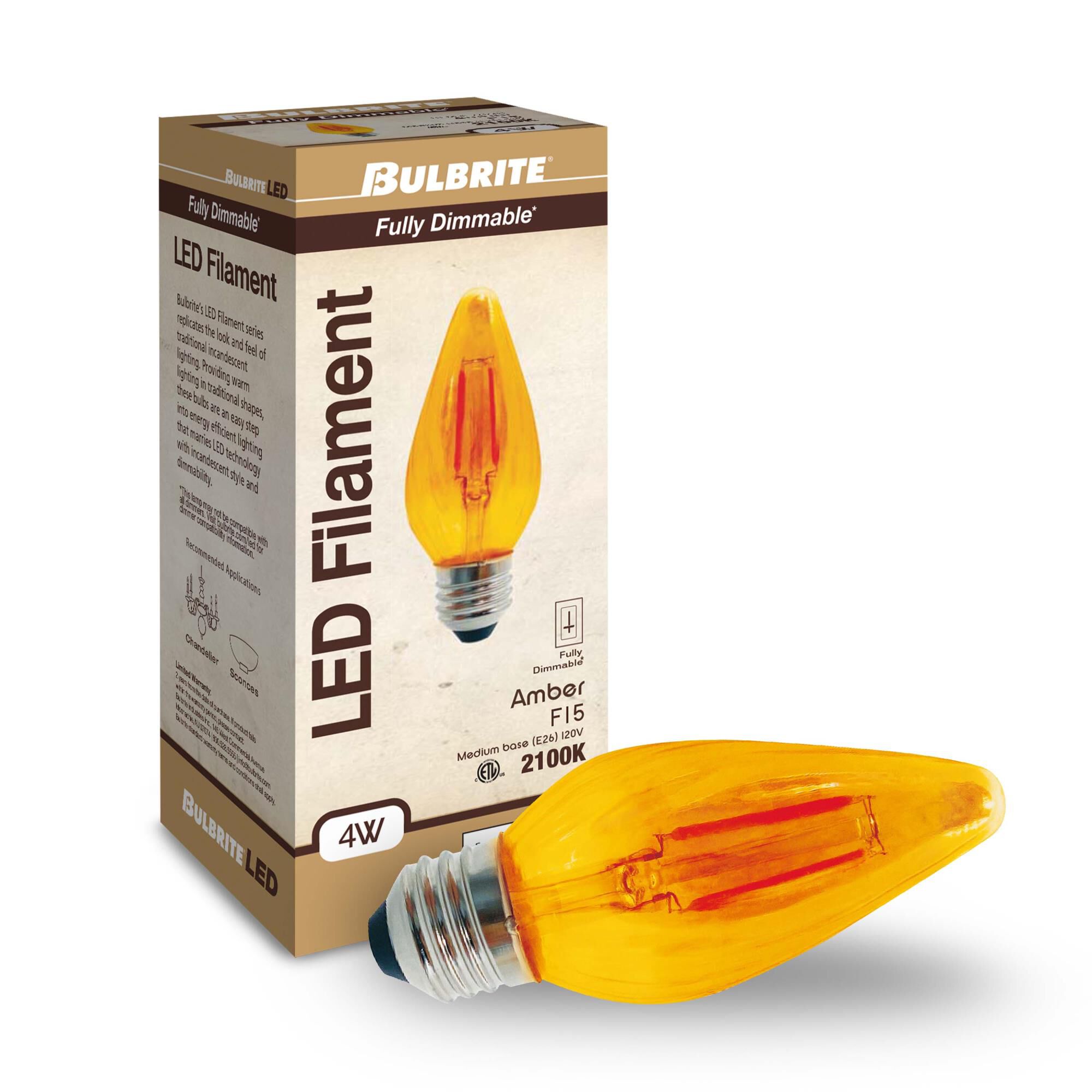 Dimmable 4 Watt 2100K LED Light Bulb by Bulbrite