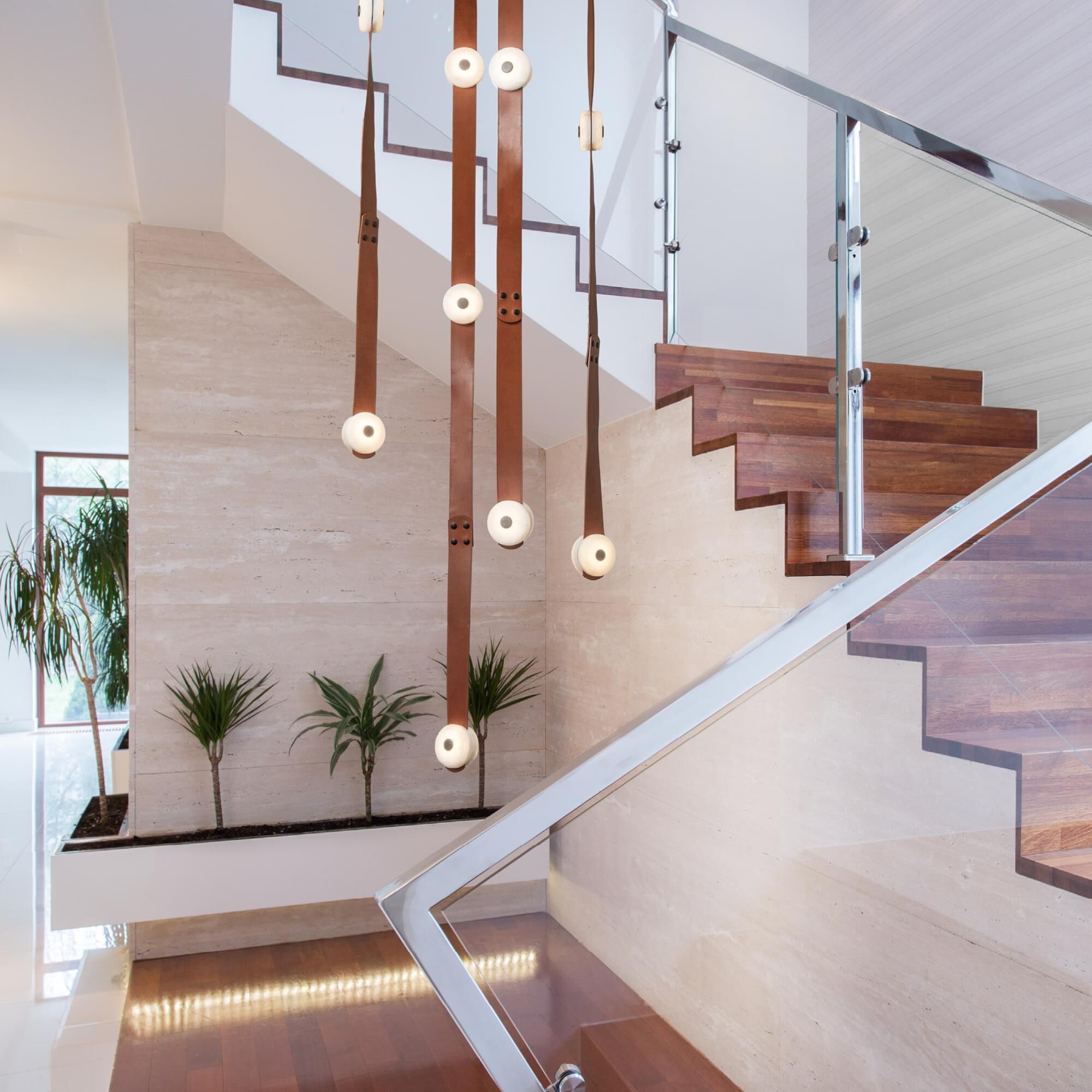 Shown in Black finish and Alabaster shade and Chestnut accent