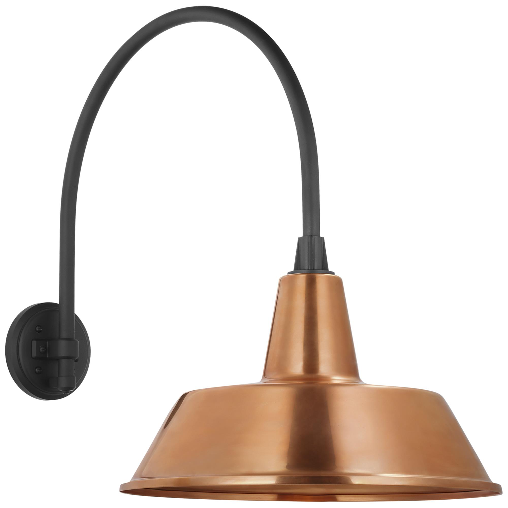 Shown in Matte Black finish and Copper shade