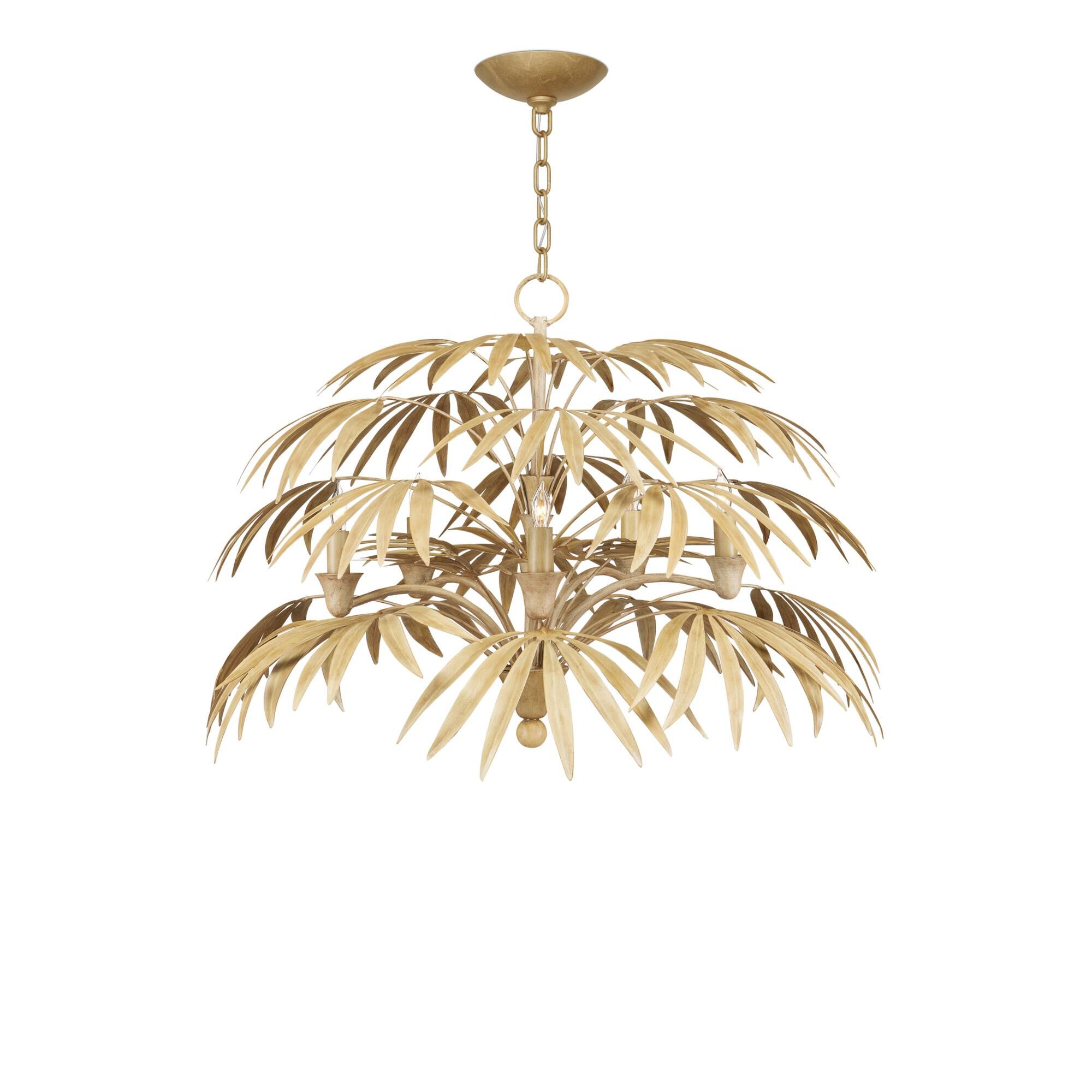 Calliope 32 Inch 5 Light Chandelier by Currey and Company