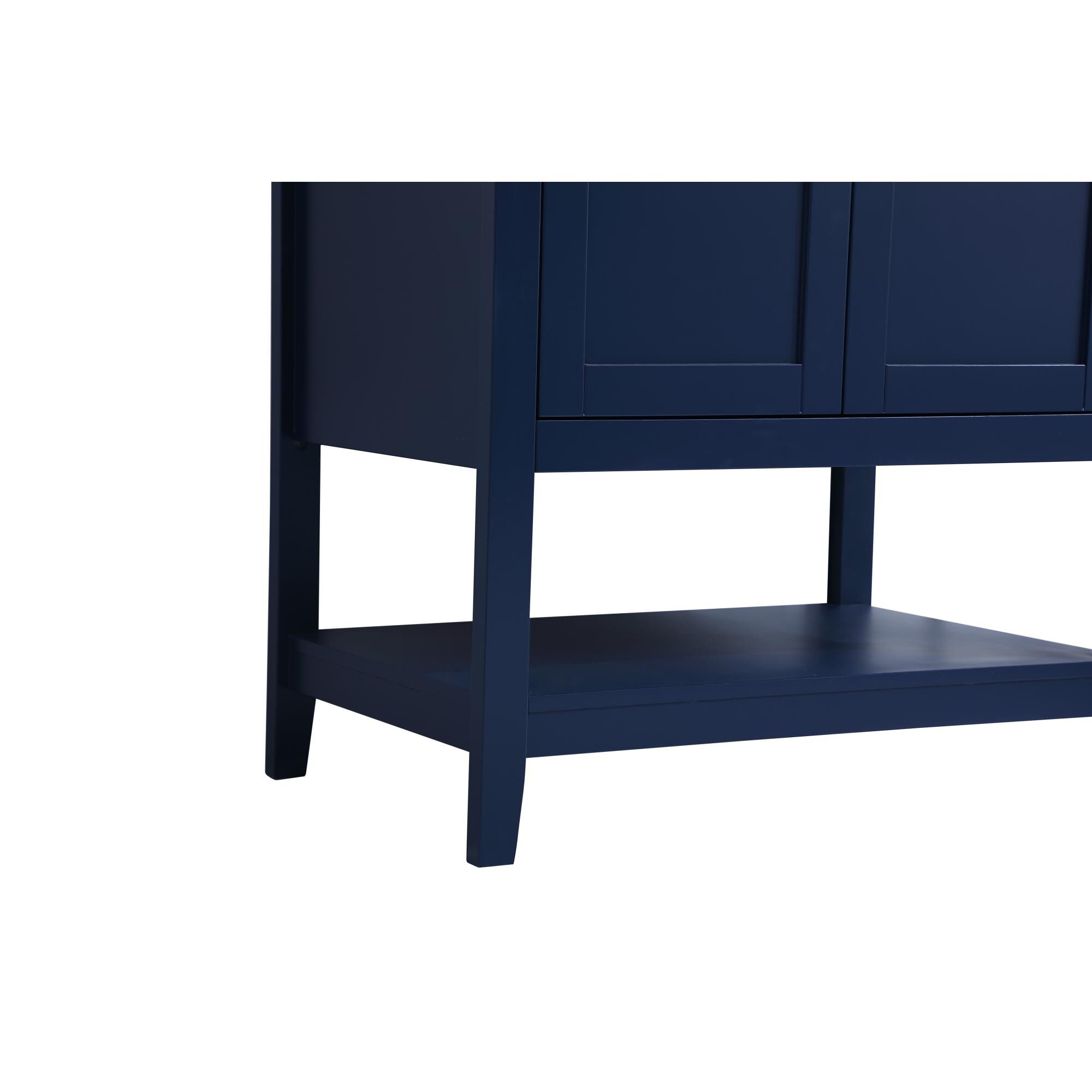 Shown in Blue And Gold With Calacatta Quartz finish