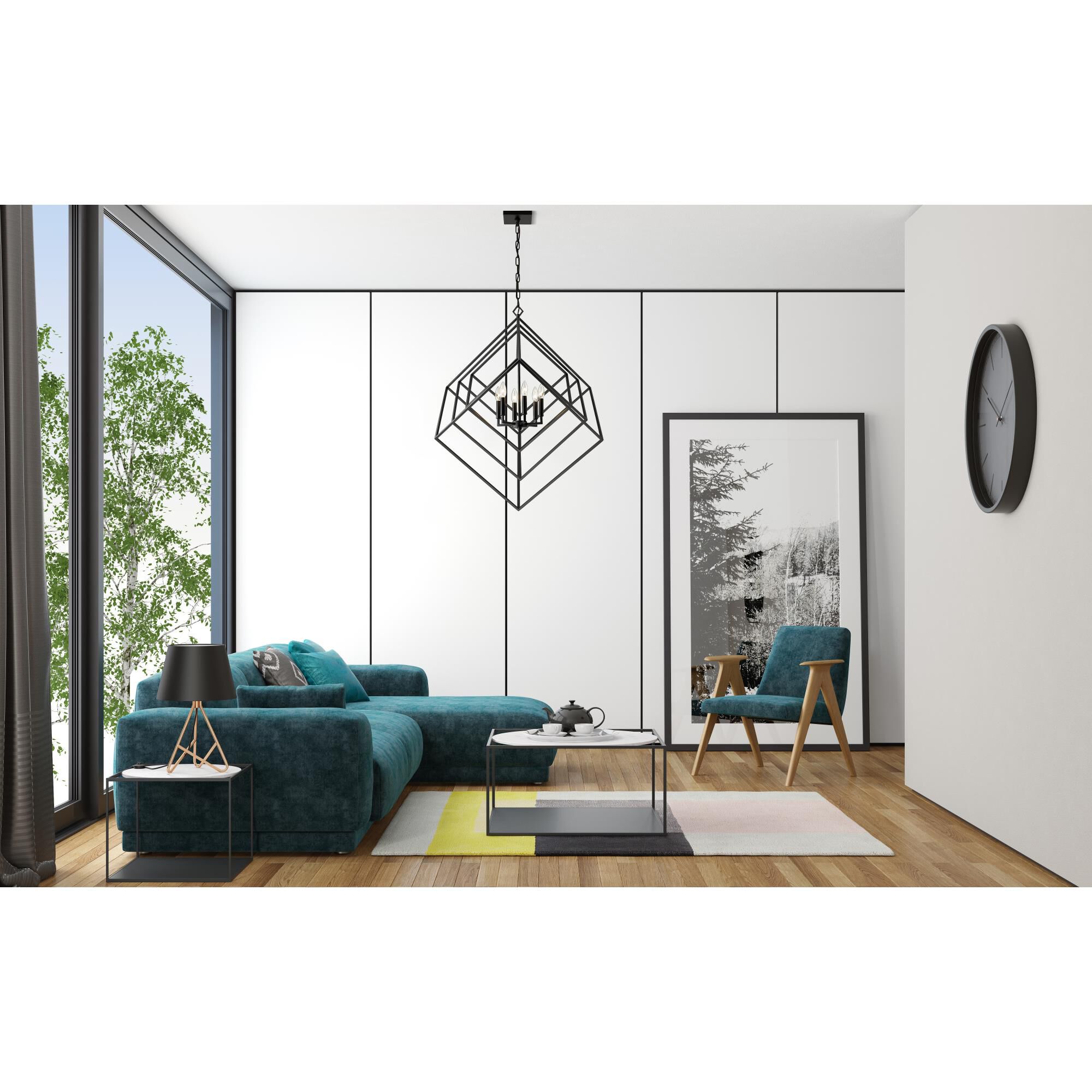 Euclid 35 Inch 6 Light Chandelier by Z-Lite