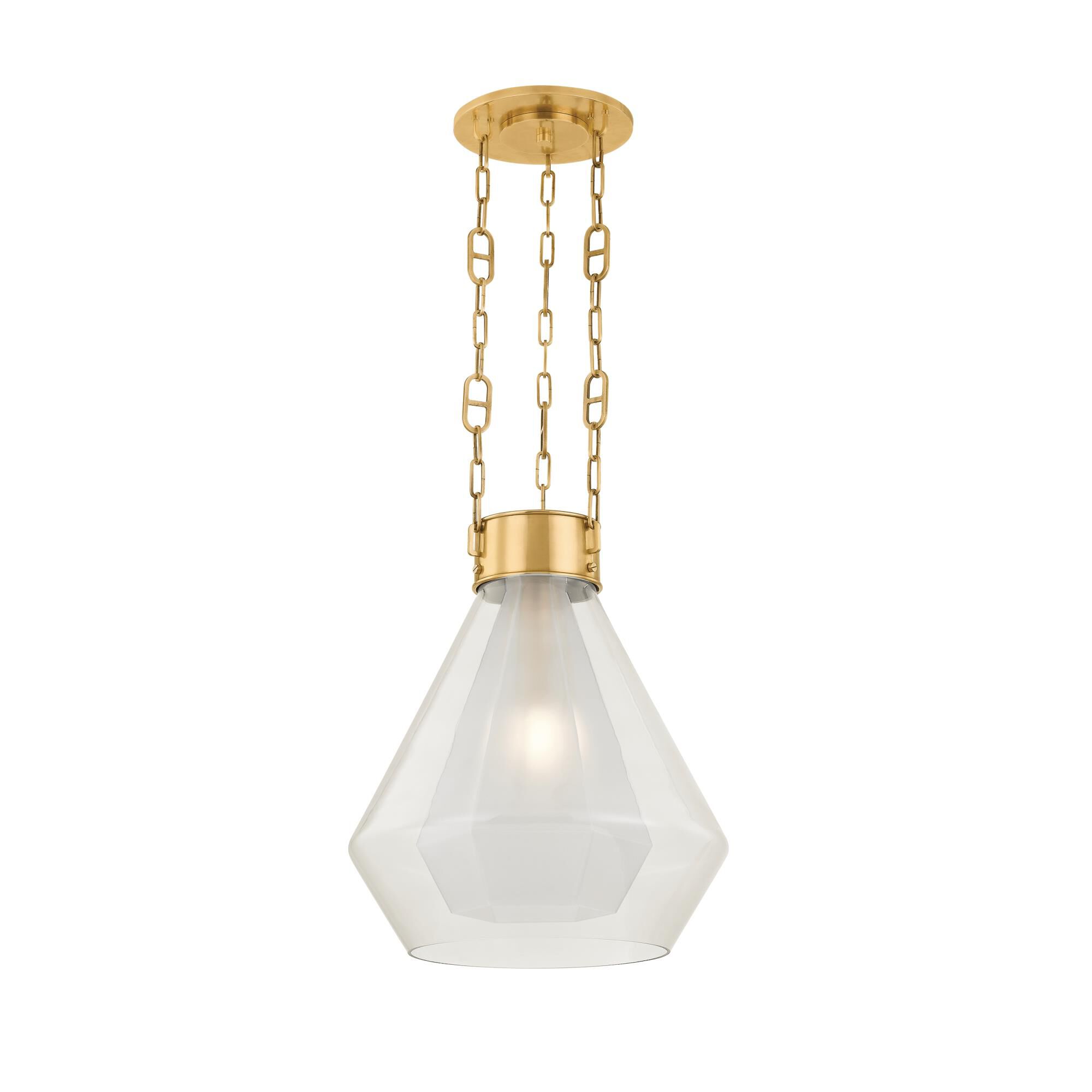 Shown in Vintage Brass finish and Light Bronze glass