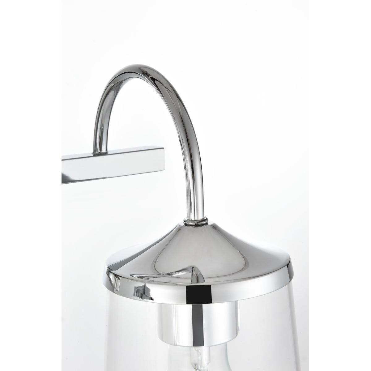 Shown in Chrome  finish and Clear glass