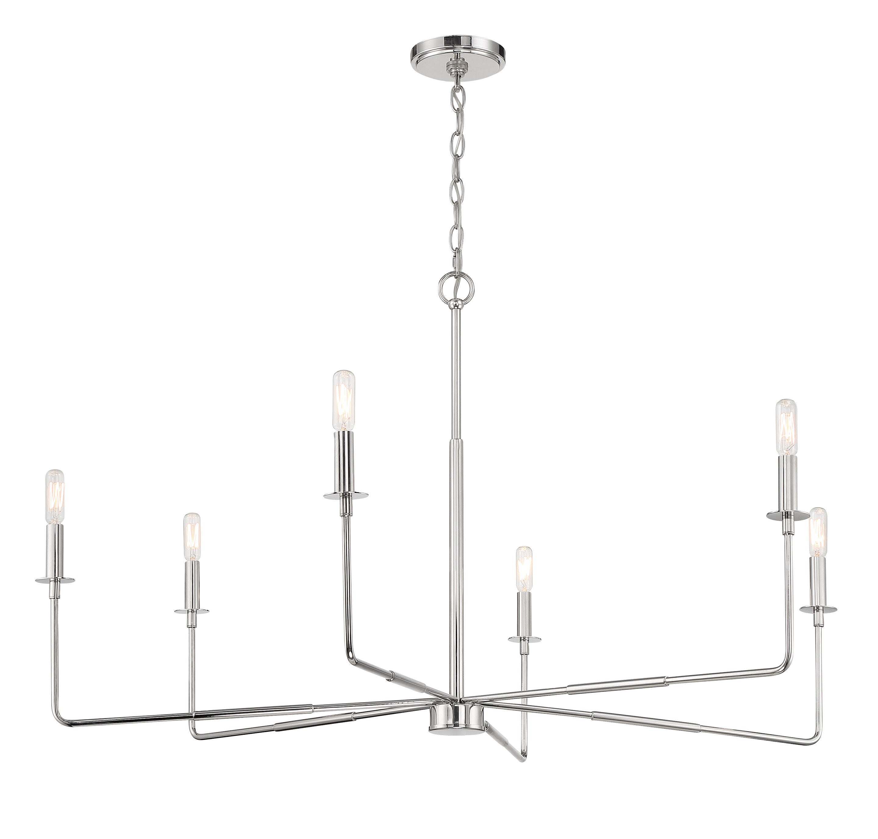 Salerno 42 Inch 6 Light Chandelier by Savoy House