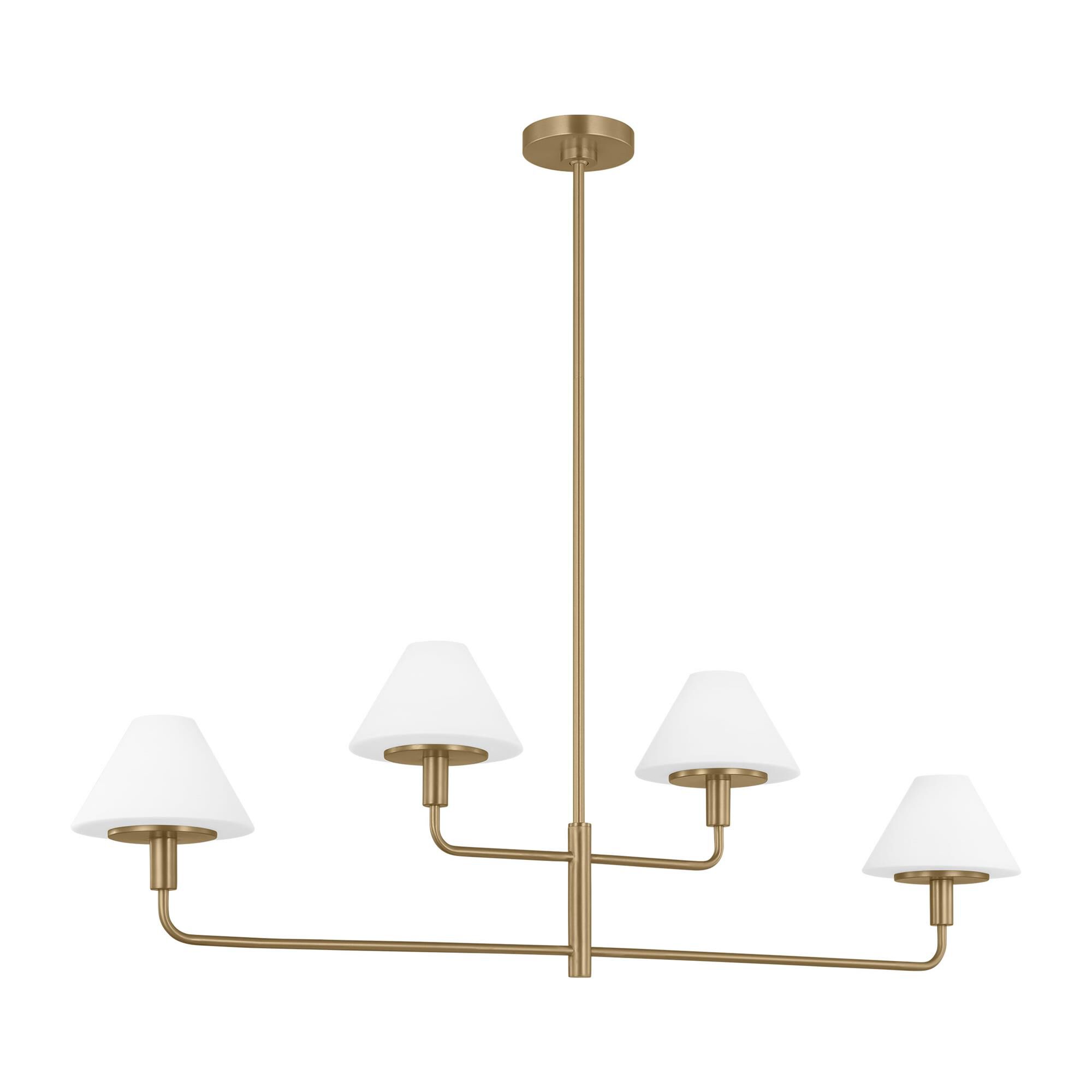 Shown in Satin Brass finish and Opal Etched glass