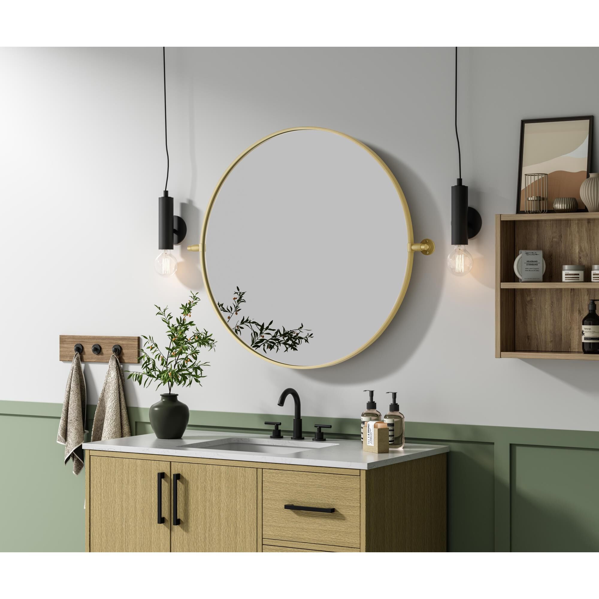 Shown in Brass finish