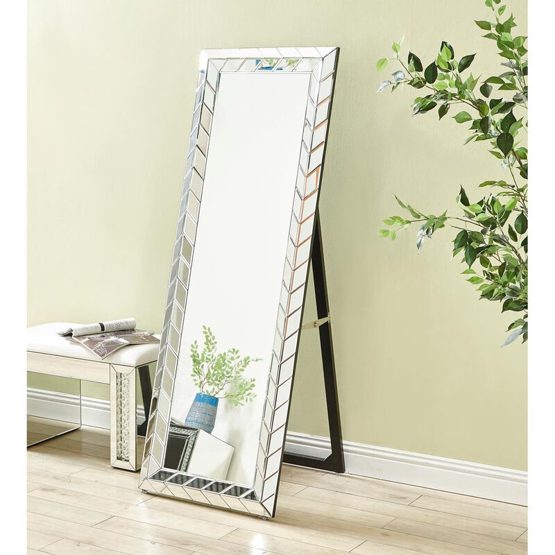Sparkle 63 Inch Floor Standing Mirror by Elegant Decor