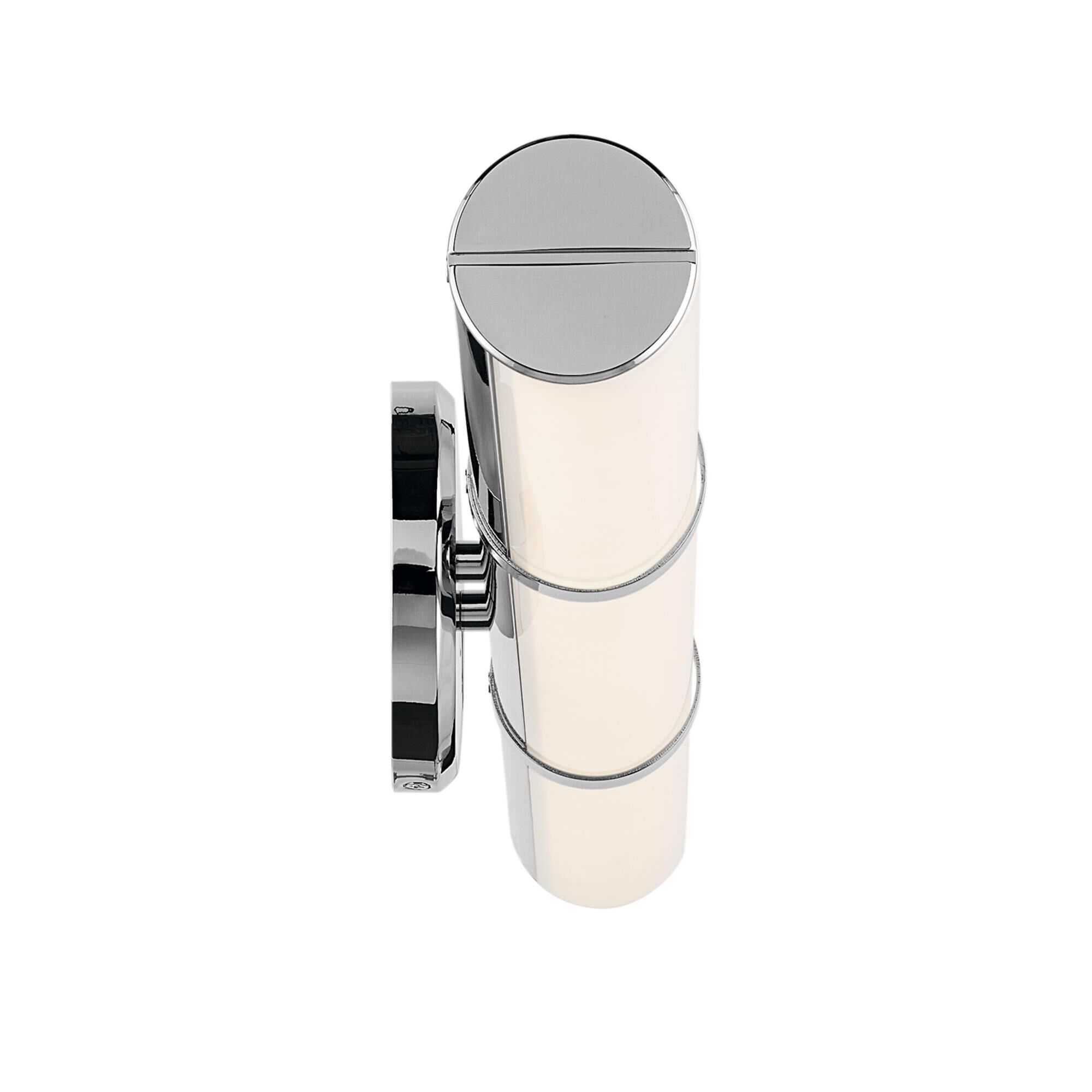 Shown in Chrome finish and Clear with Painted White Inside glass