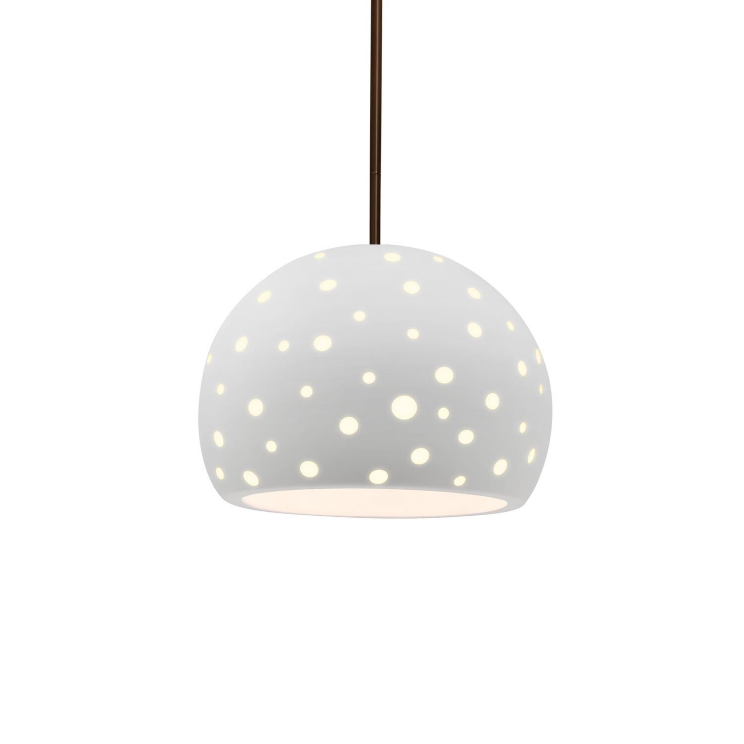 Shown in Dark Bronze finish and Bisque shade