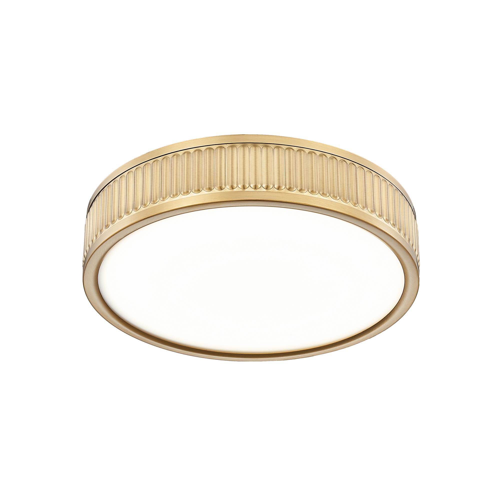 Shown in Modern Gold finish and Frosted glass and Frosted shade